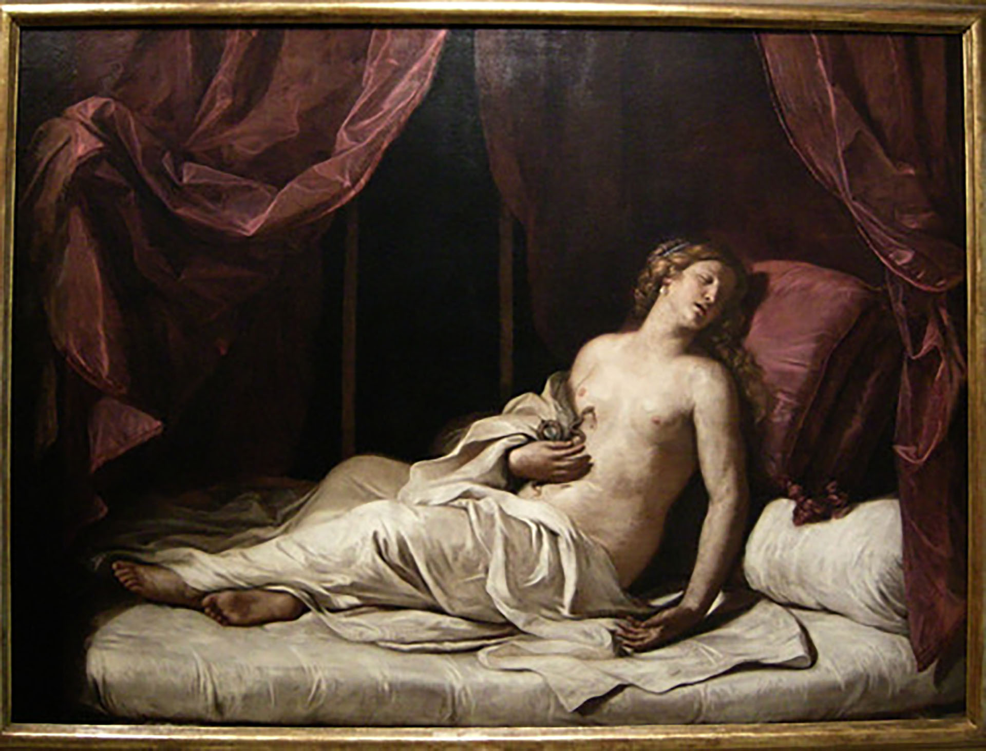La muerte de Cleopatra, de Guercino.