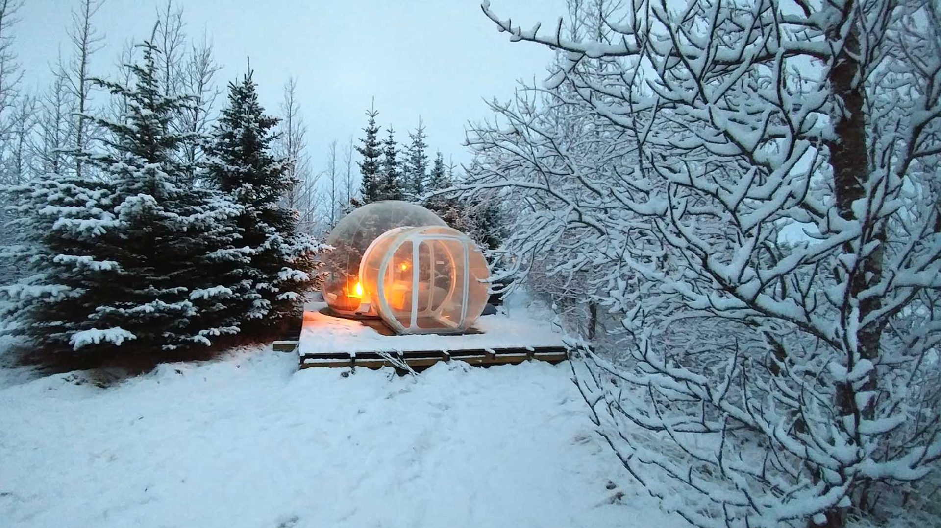 Habitaciones especialmente diseñadas para parecerse a una burbuja, y con una estructura completamente transparente, invitan a observar las estrellas desde la misma cama
