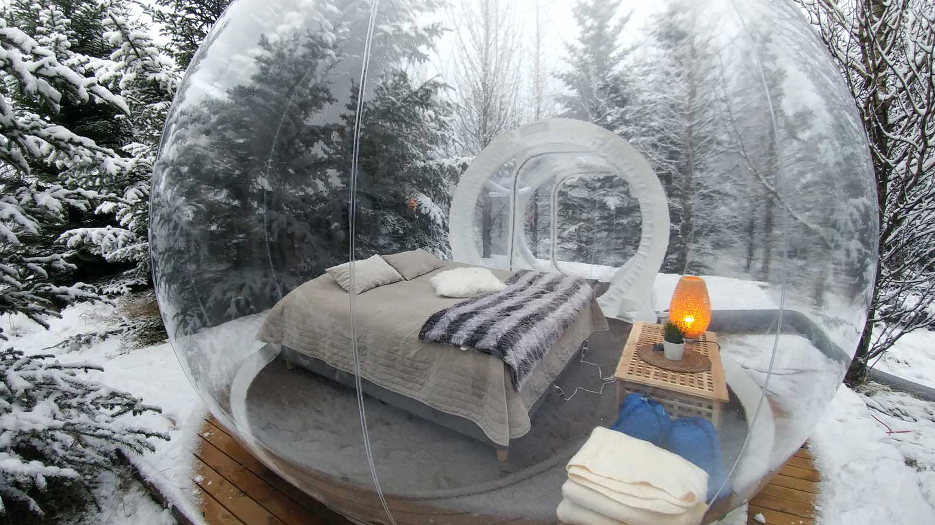 Estas esferas fueron diseñadas para que el huésped pueda apreciar la naturaleza a su alrededor desde la comodidad de su propio cuarto