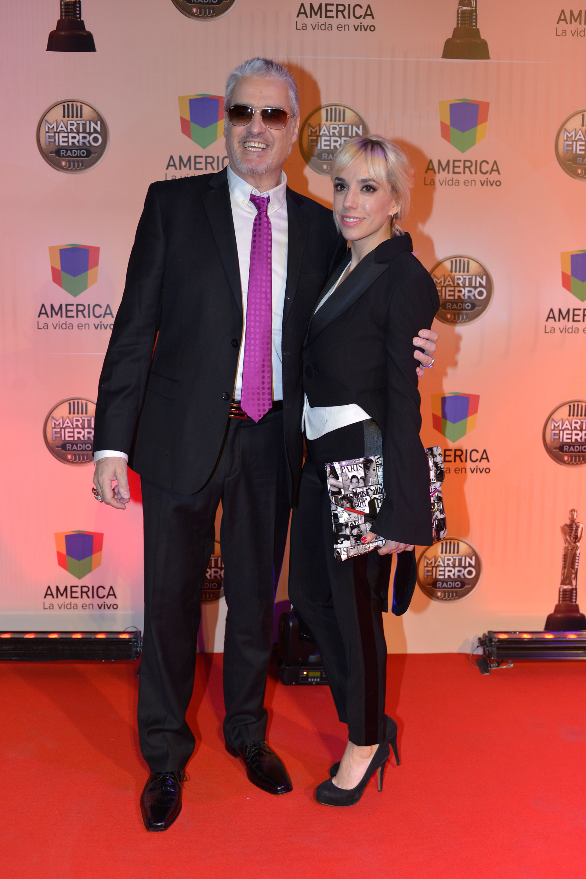 Roberto y Tamara Pettinato. Padre e hija disfrutaron de la noche.