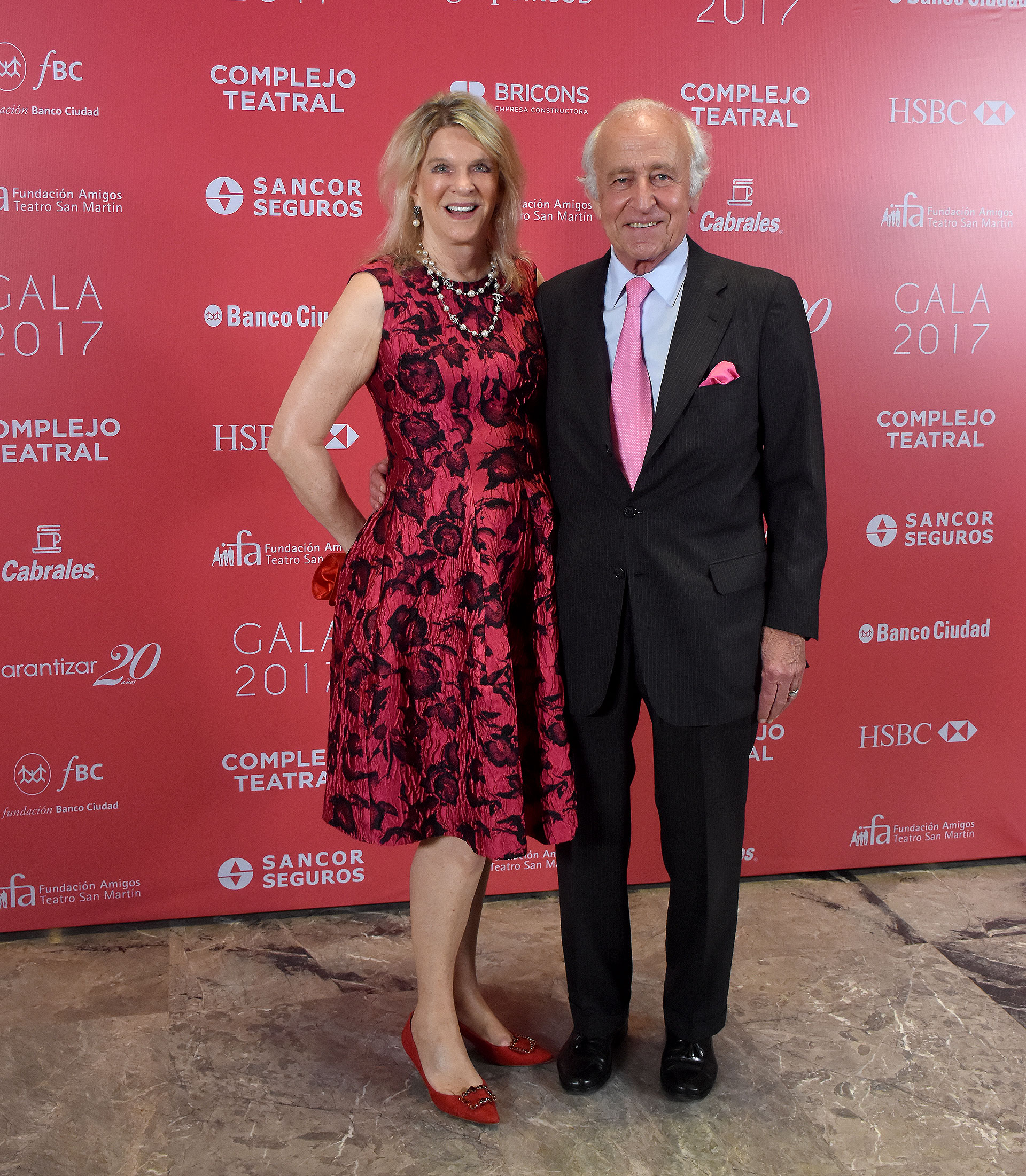 Eva Thesleff de Soldati, presidenta de la Fundación Amigos del Teatro San Martín, y su marido Santiago Soldati