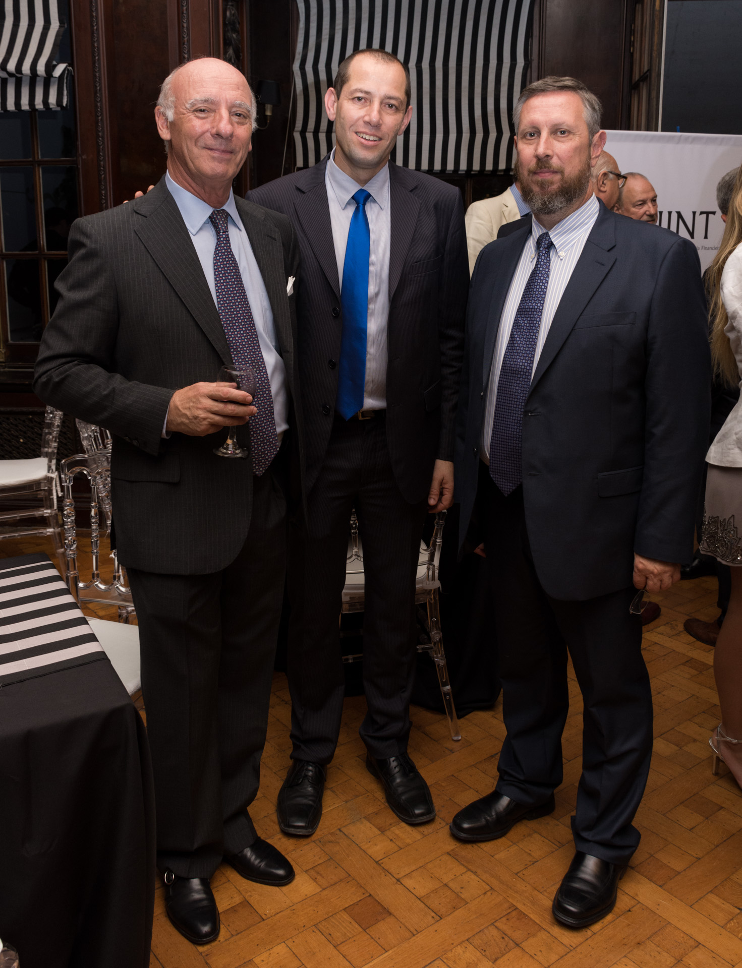 Julio Hang, Juan Belikow, consejero líder de la Secretaría de Seguridad Multidimensional de la OEA, Ronen Krauz, subjefe de la Misión Consejero Político(Martín Rosenzveig)