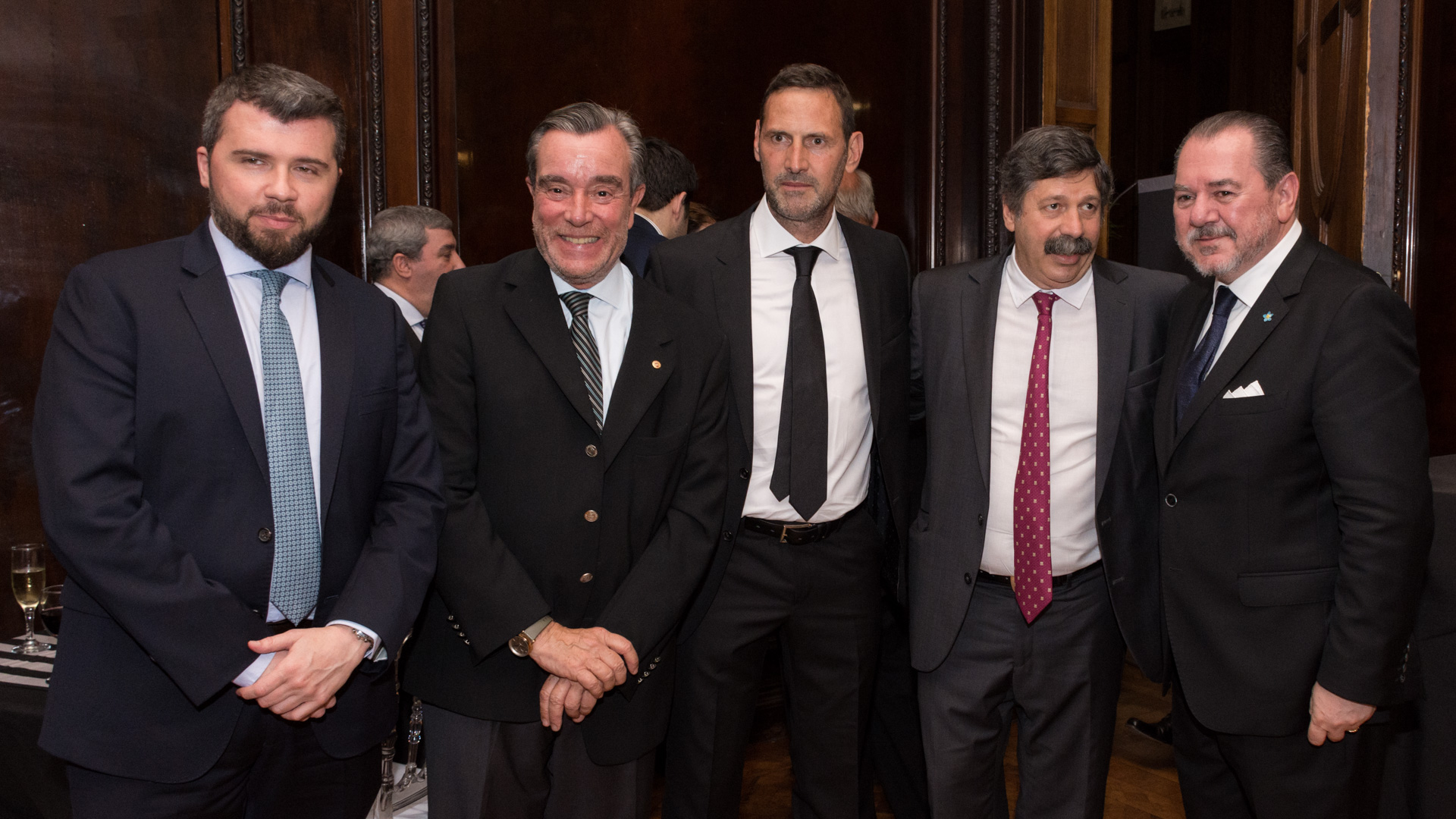 Gastón Schulmeister, responsable de Relaciones Internacionales, Gustavo Gorriz director DEF, Juan Félix Marteau, Román Lejtman, periodista de Infobae y Radio Nacional y Mario Montoto