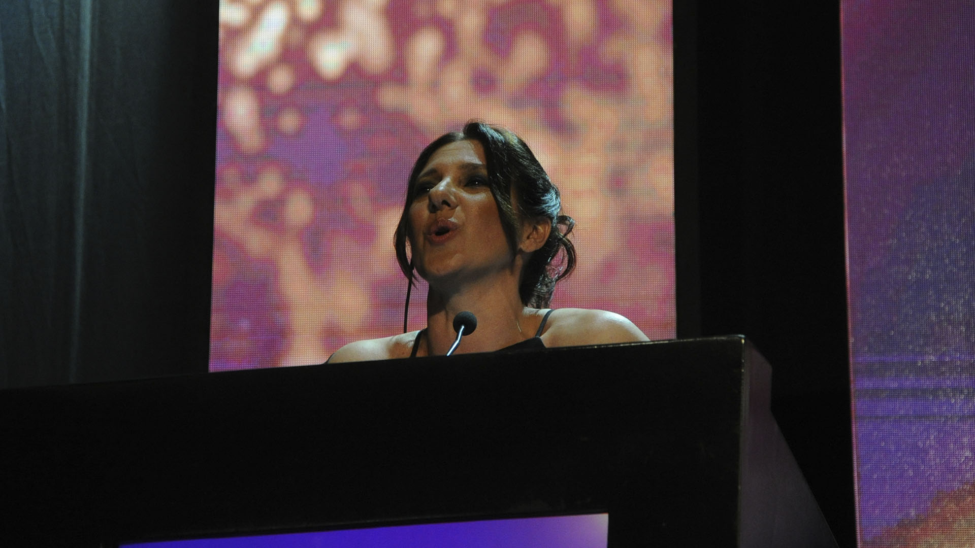 Gabriela Radice, conductora de la ceremonis