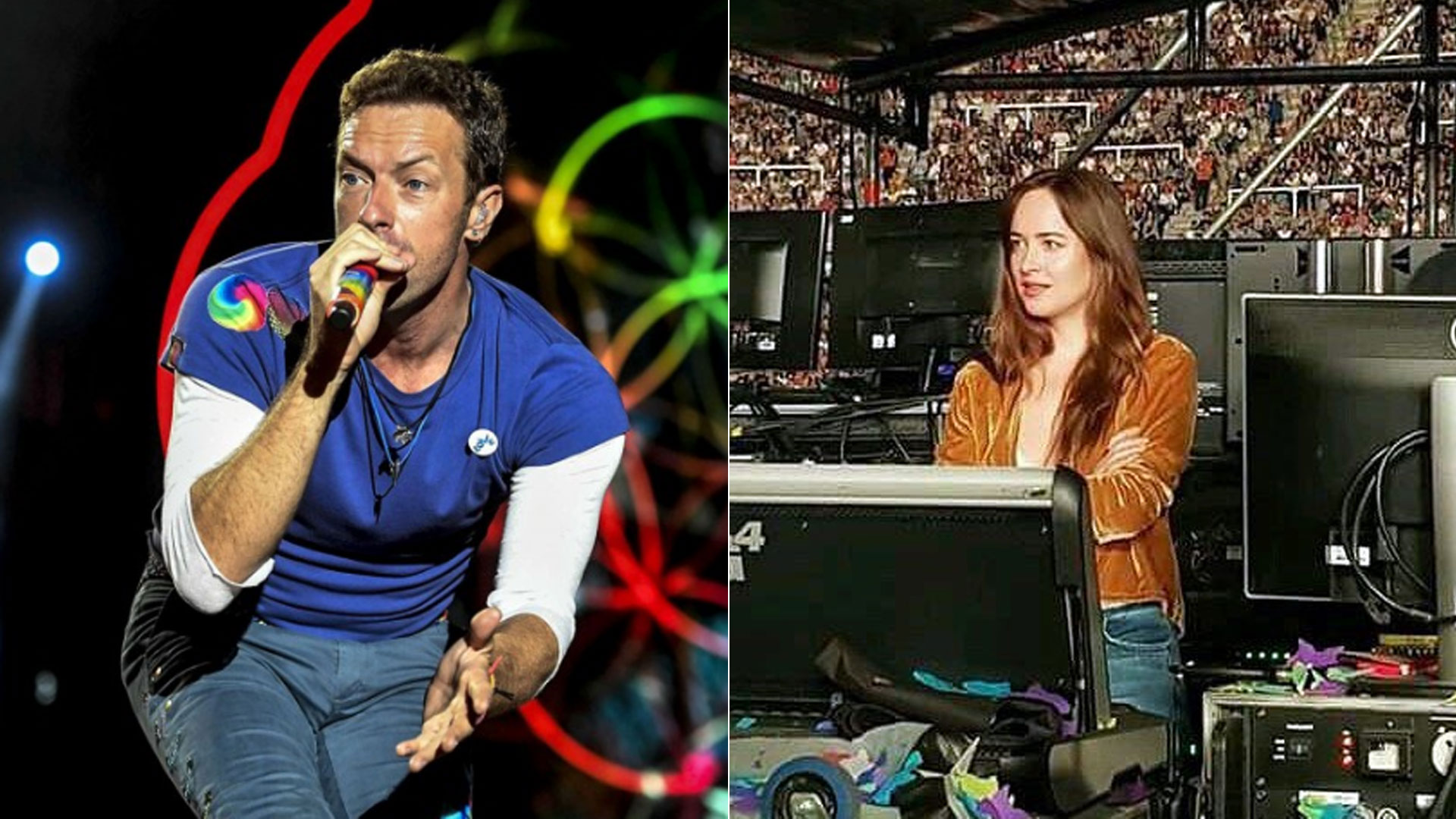 Chris Martin, líder de Coldplay, brindó dos shows en el Estadio Único de La Plata. La actriz Dakota Johnson disfrutó del recital y no pasó inadvertida… ¡Hay amor!