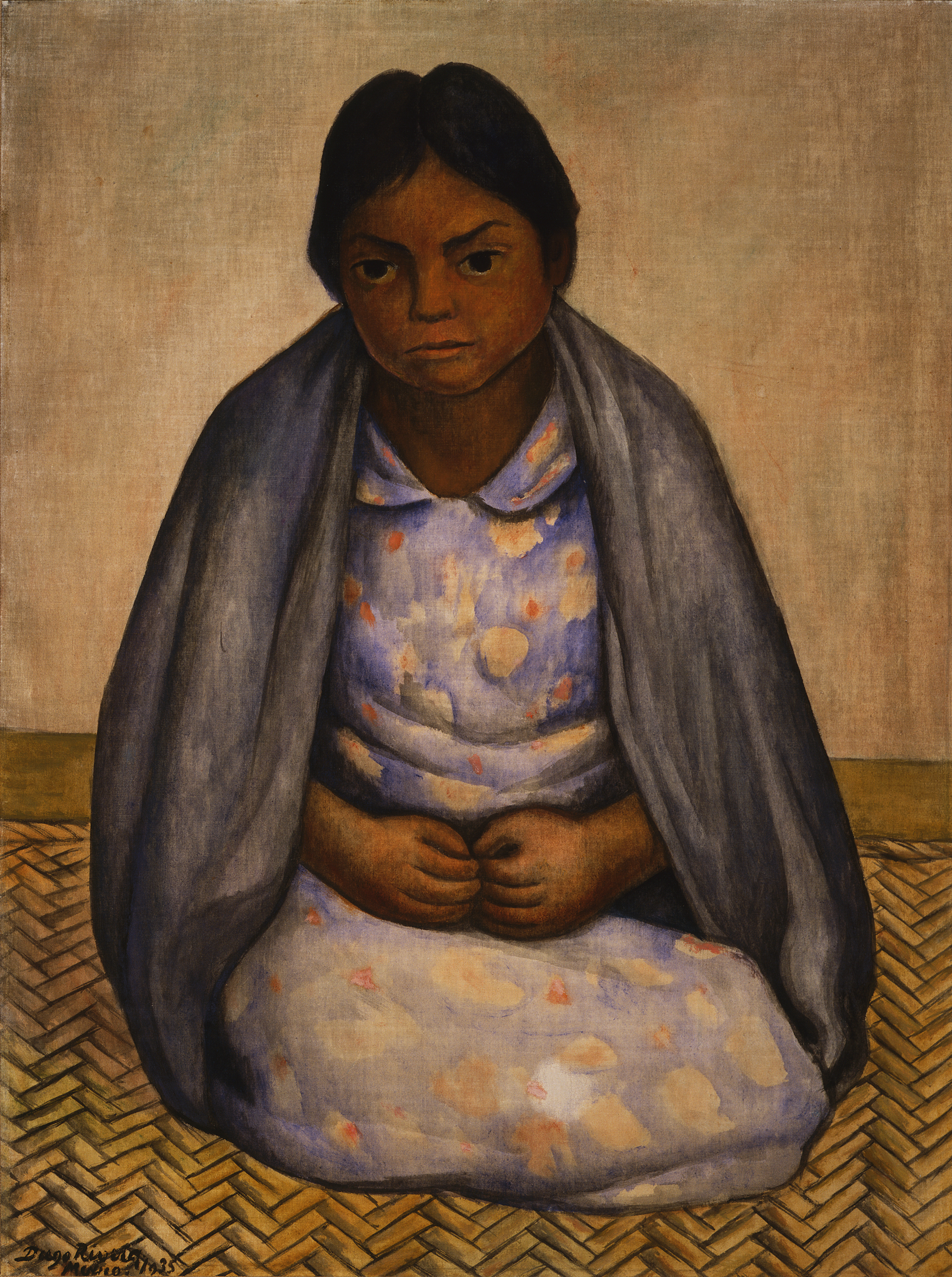 Obra de Diego Rivera (1886 – 1957) conocida como el “Retrato de Juanita” 1935. La pintura esta realizada con témpera sobre lino sobre madera
