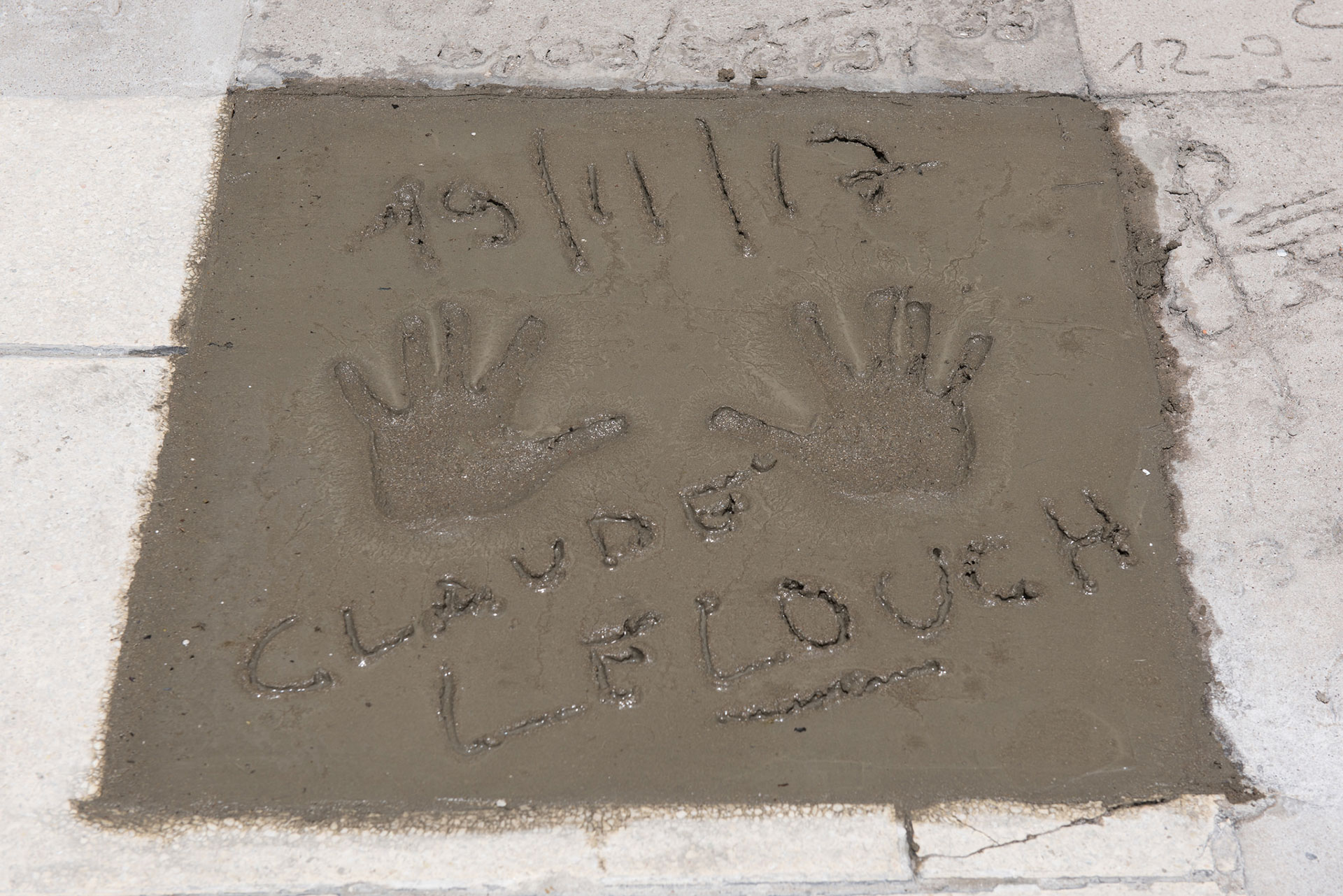 Las manos de Claude Lelouch plasmadas para siempre.
