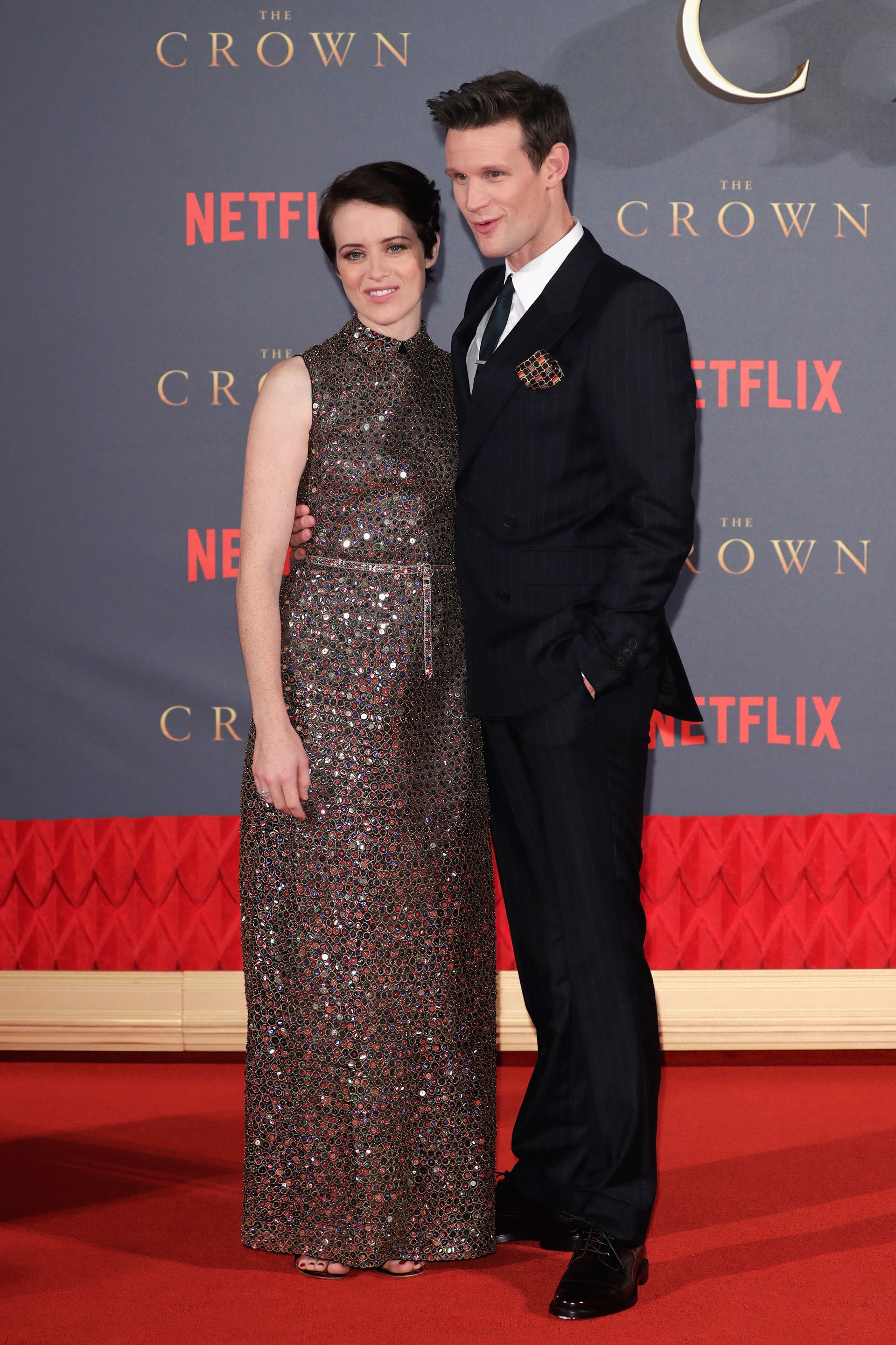 Claire Foy y Matt Smith: la reina y su marido en The Crown