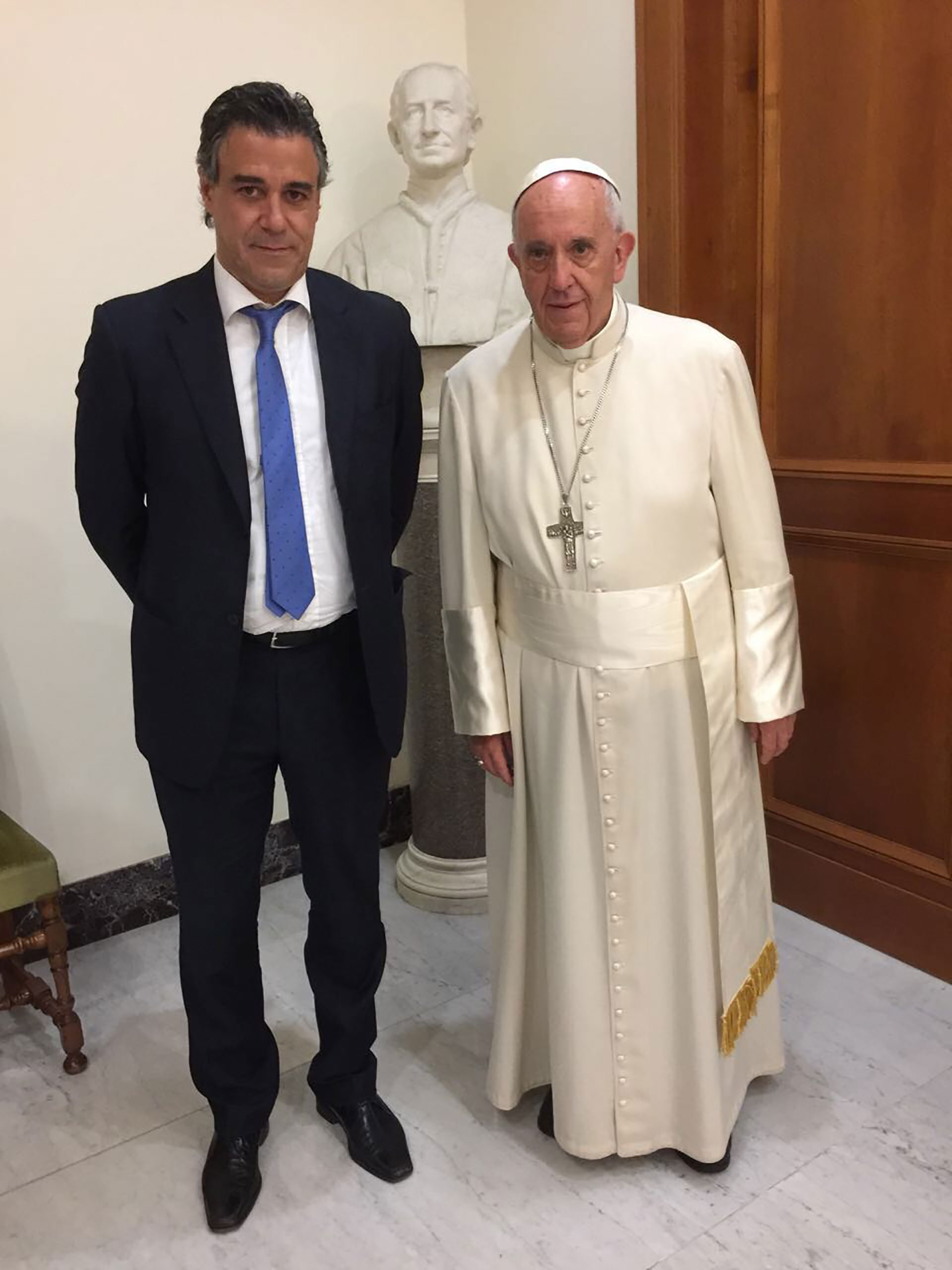 Noviembre de 2016. Francisco con el juez federal Daniel Rafecas