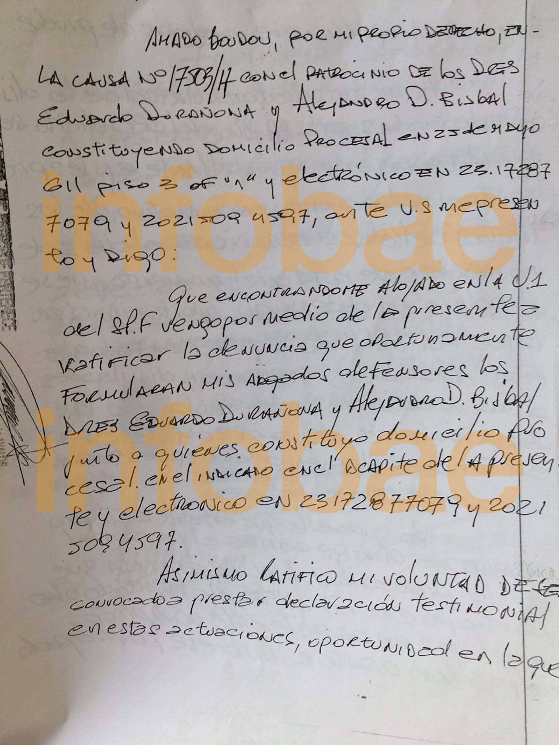 escrito Amado Boudou SF
