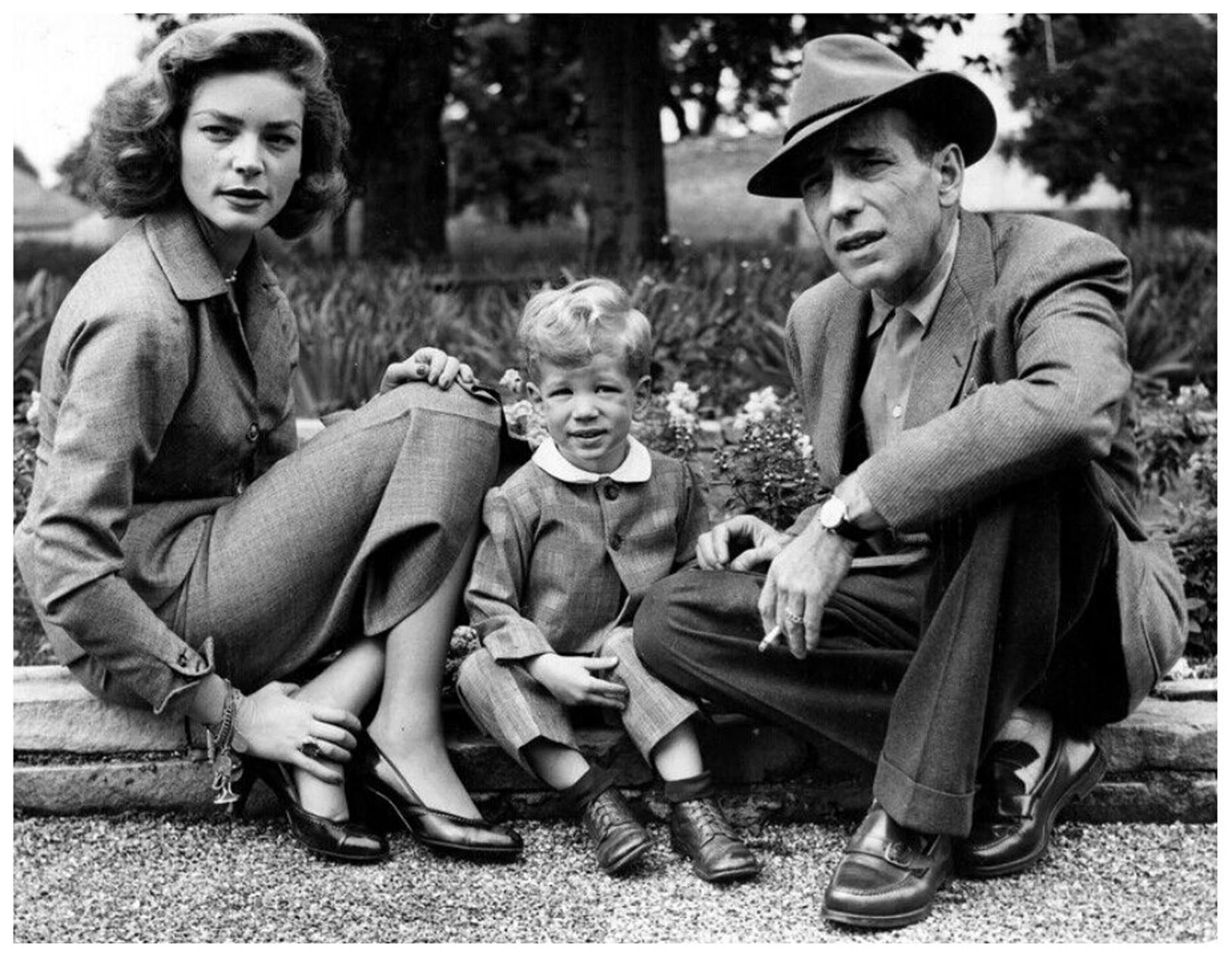 Bacall, Stephen —el primer hijo del matrimonio— y Bogart