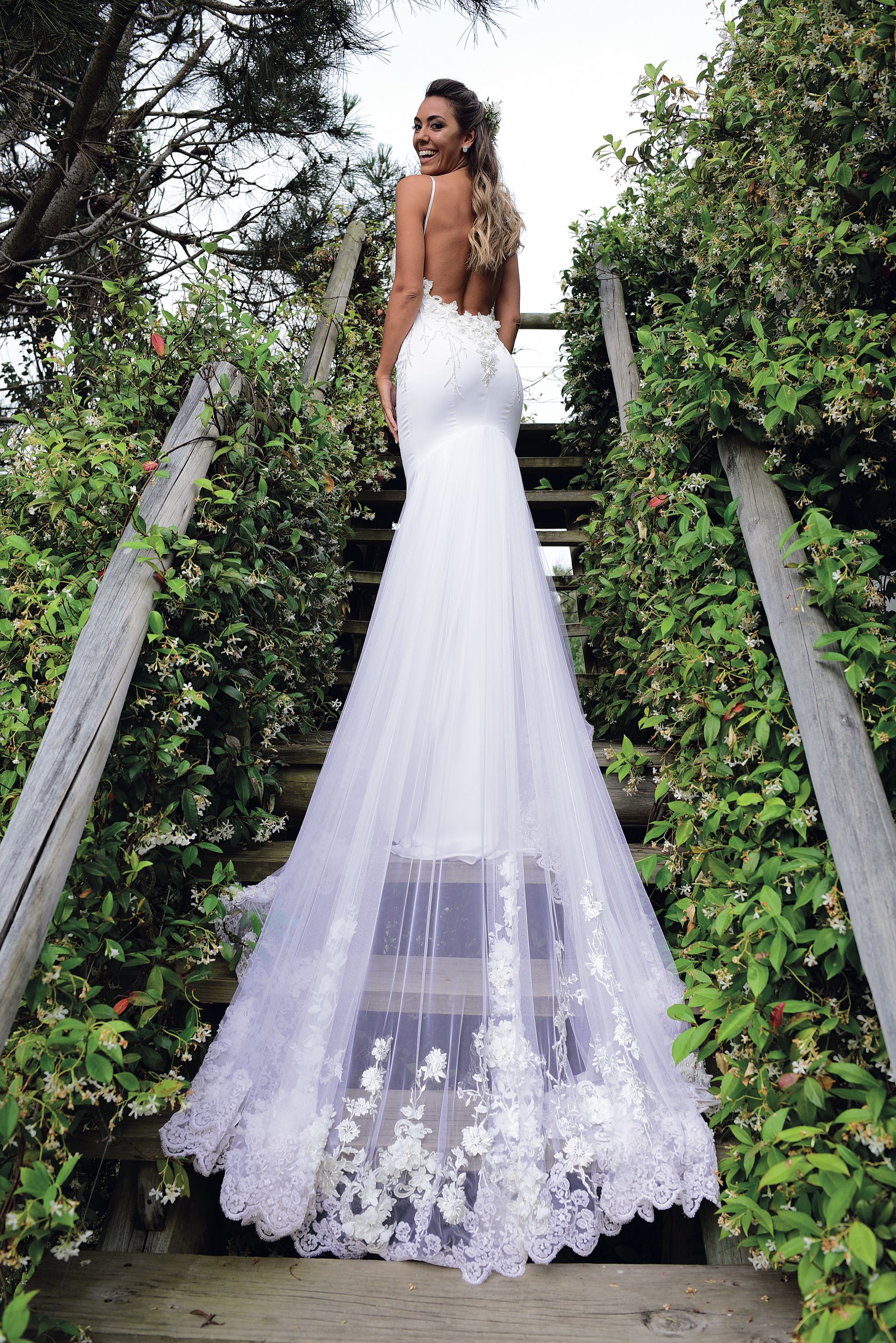 El vestido fue de Claudia Arce