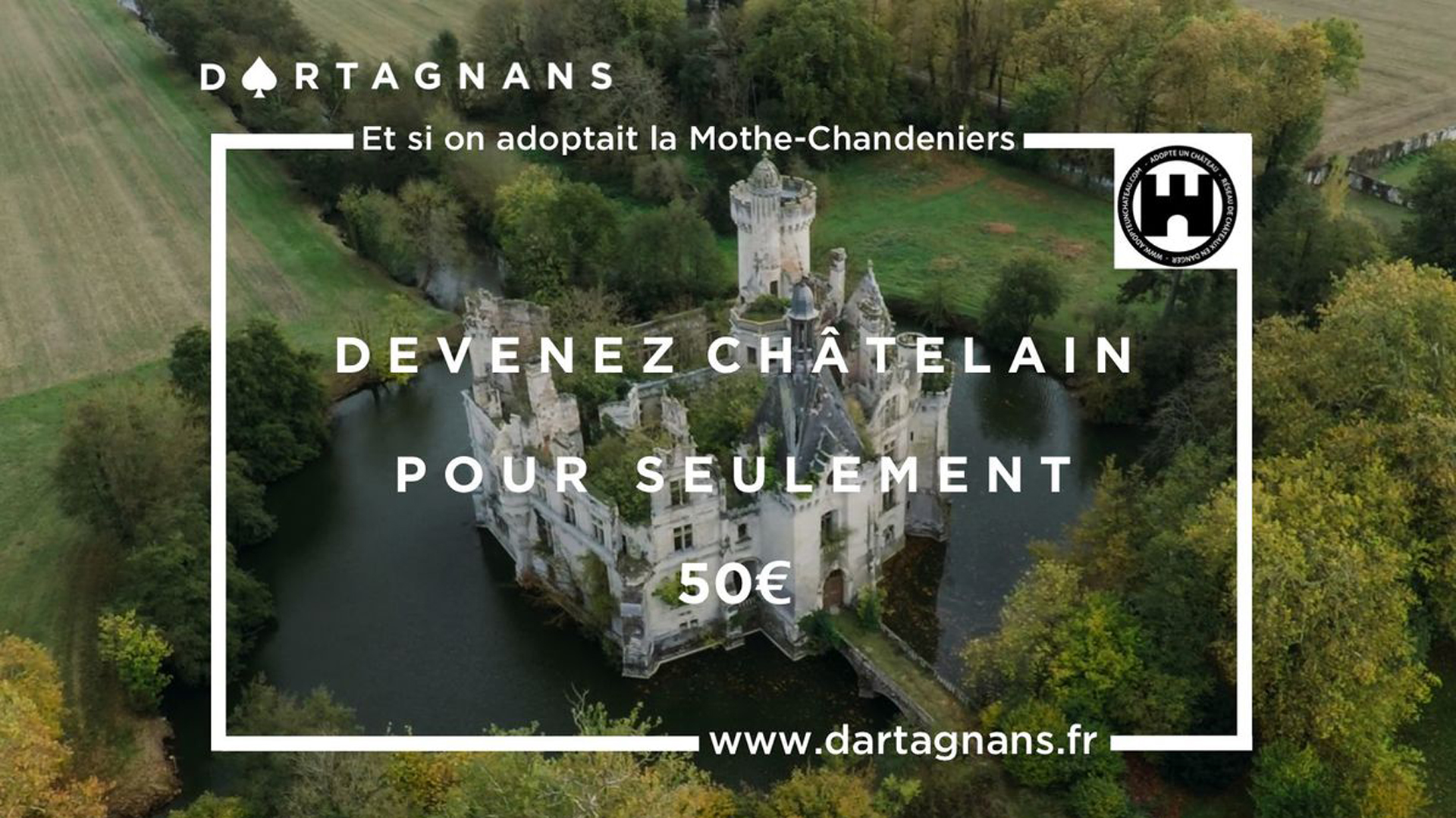 La iniciativa fue de la asociación “Adopte un château” (Adopta un castillo) y la plataforma digital “Dartagnans”, que buscan formas de financiación participativa para la preservación del patrimonio