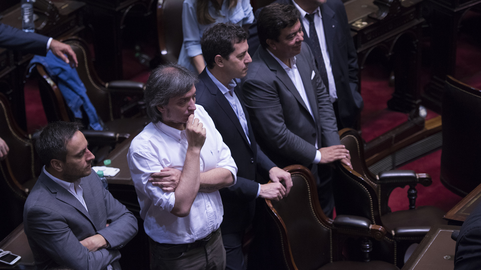 Juan Cabandié, Máximo Kirchner, Eduardo “Wado” De Pedro y Fernando Espinoza