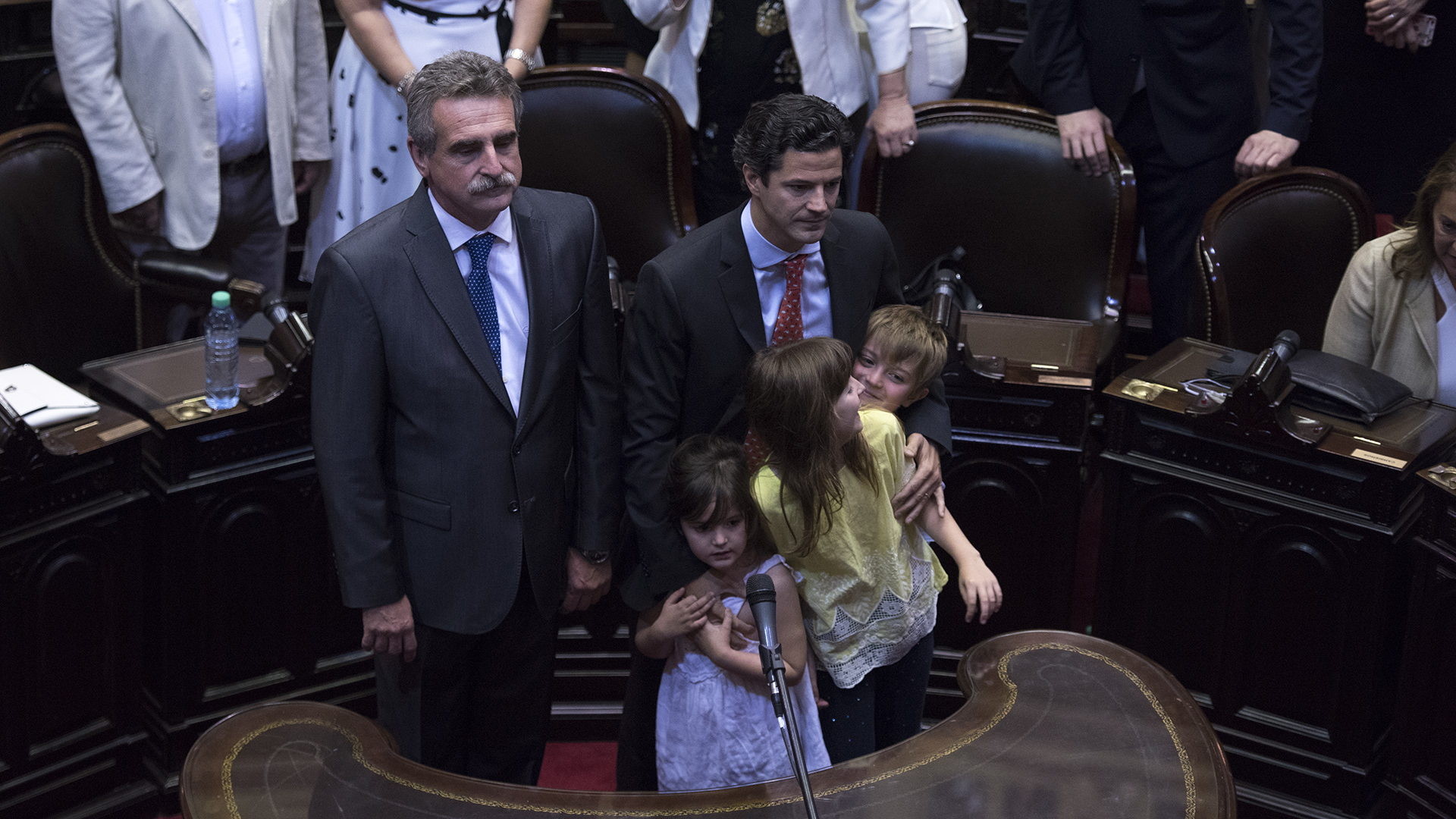Los diputados santafecinos Agustín Rossi y Luciano Laspina