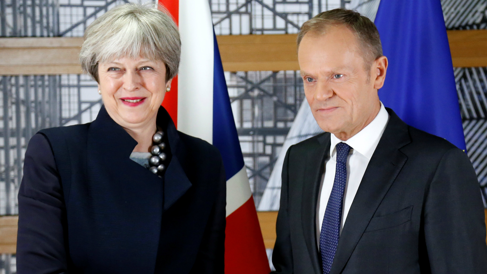 Theresa May y Donald Tusk