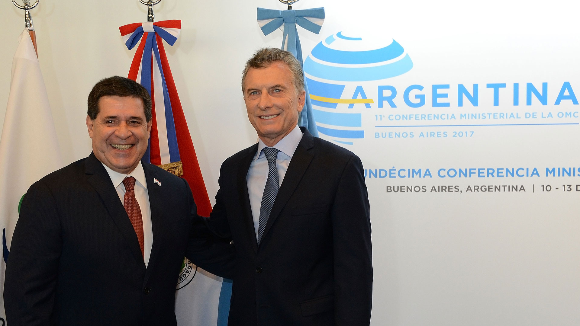 Mauricio Macri junto a su par de Paraguay, Horacio Cartes
