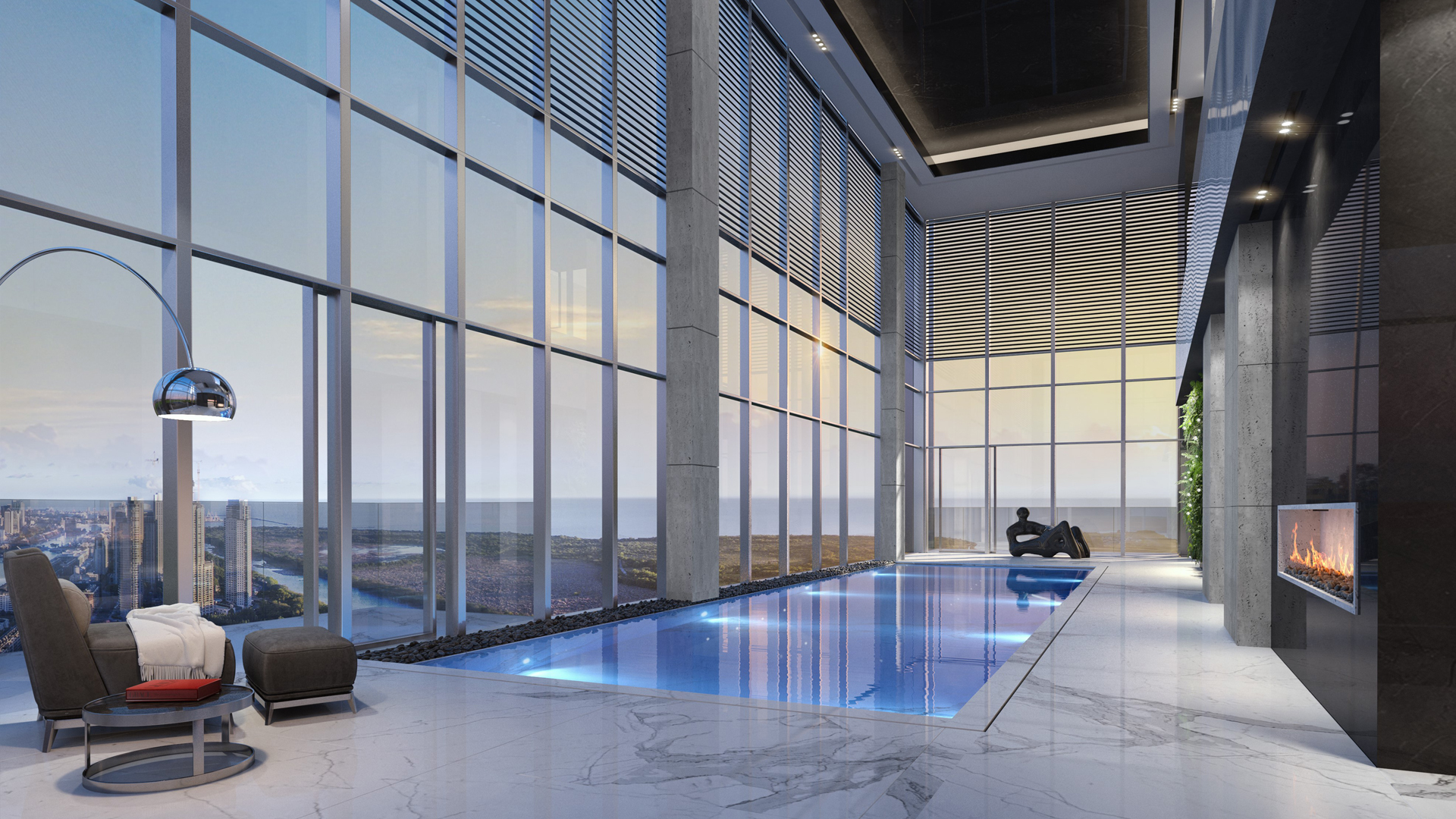 Un costo de 12,4 millones de dólares, piscina propia y vista vidriada en 360° a 192 metros de altura. El penthouse que coronará Harbour Tower en Puerto Madero.