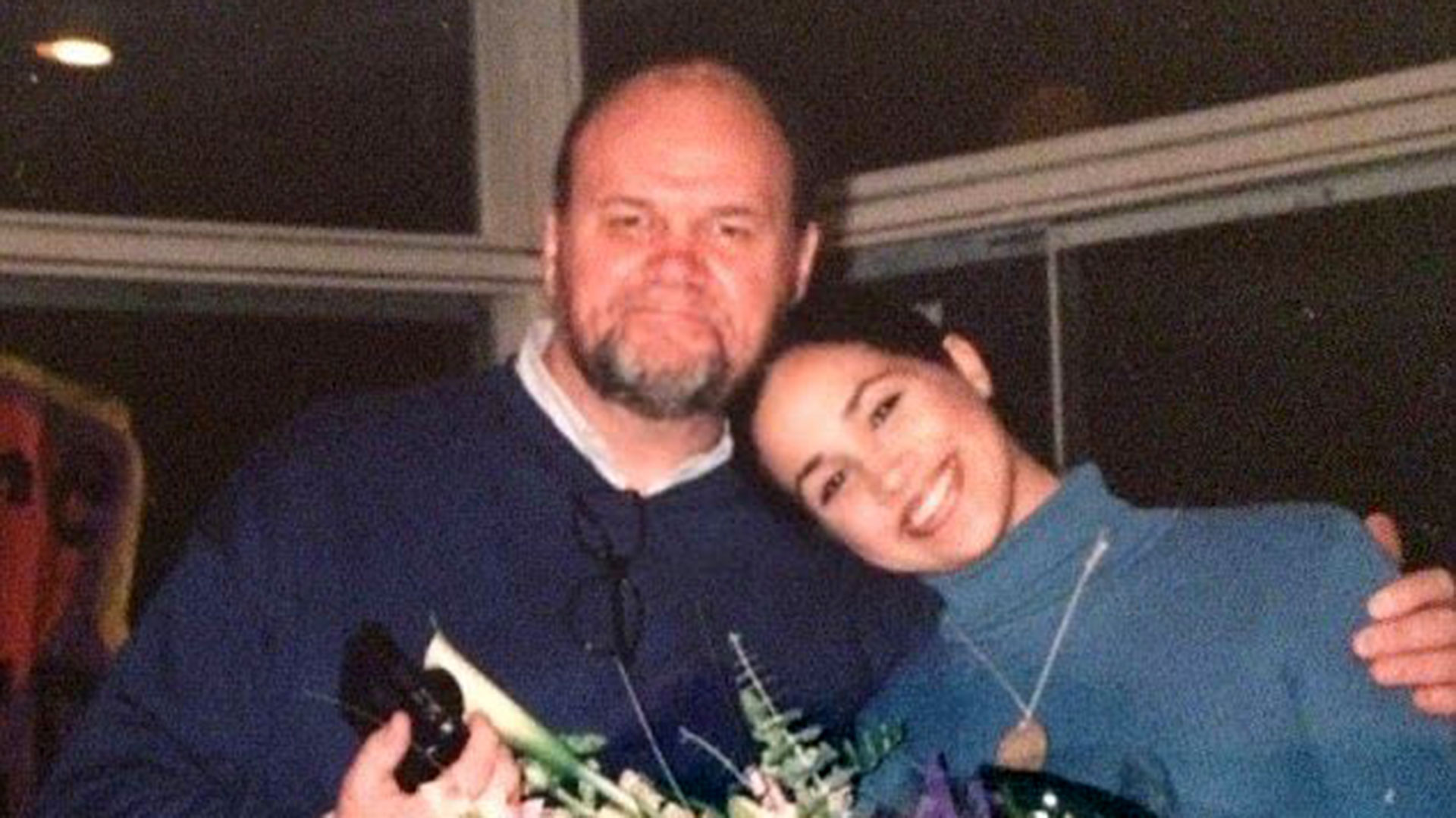Meghan Markle junto a su padre Thomas Markle