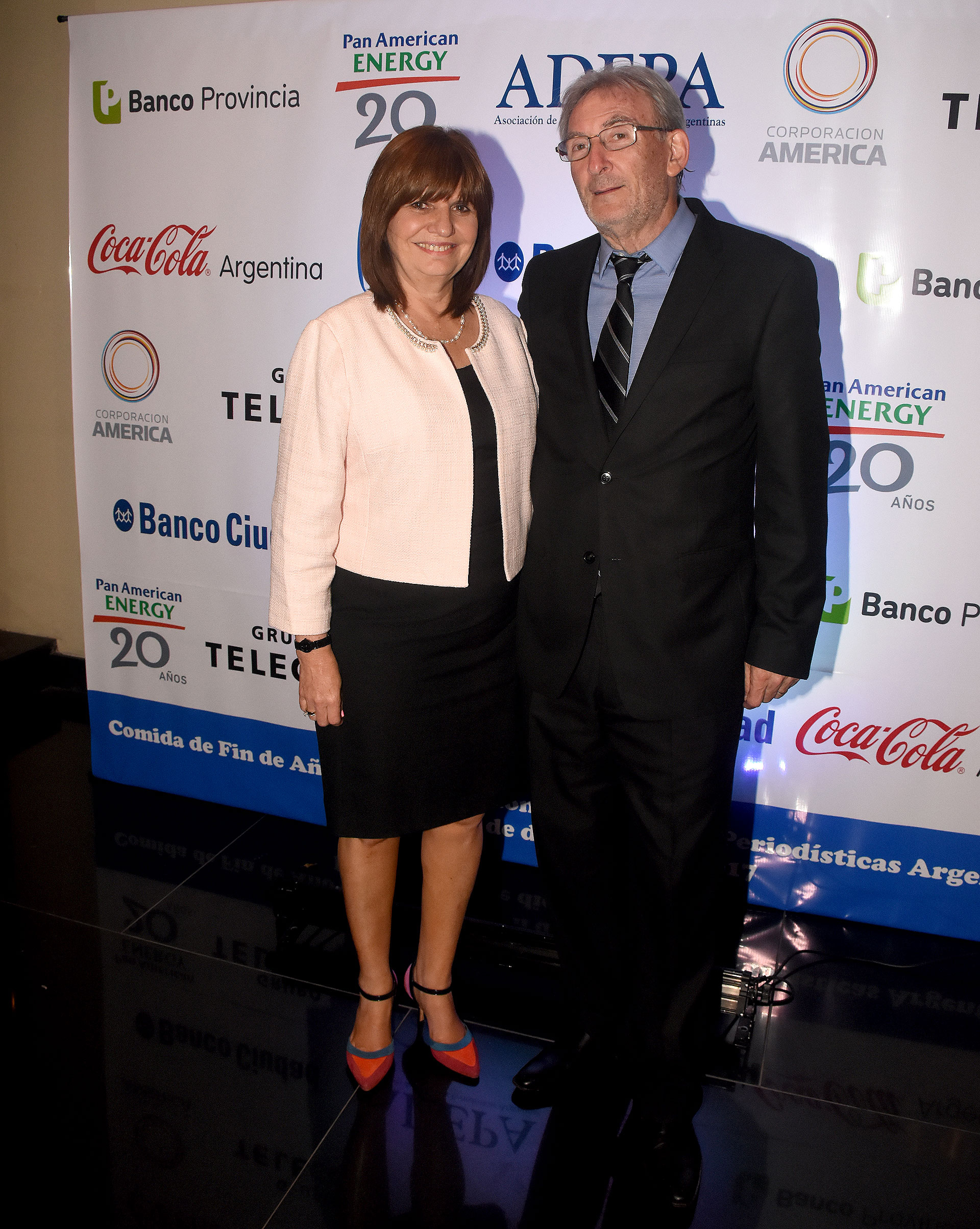La ministra de Seguridad, Patricia Bullrich, y su marido Guillermo Yanco