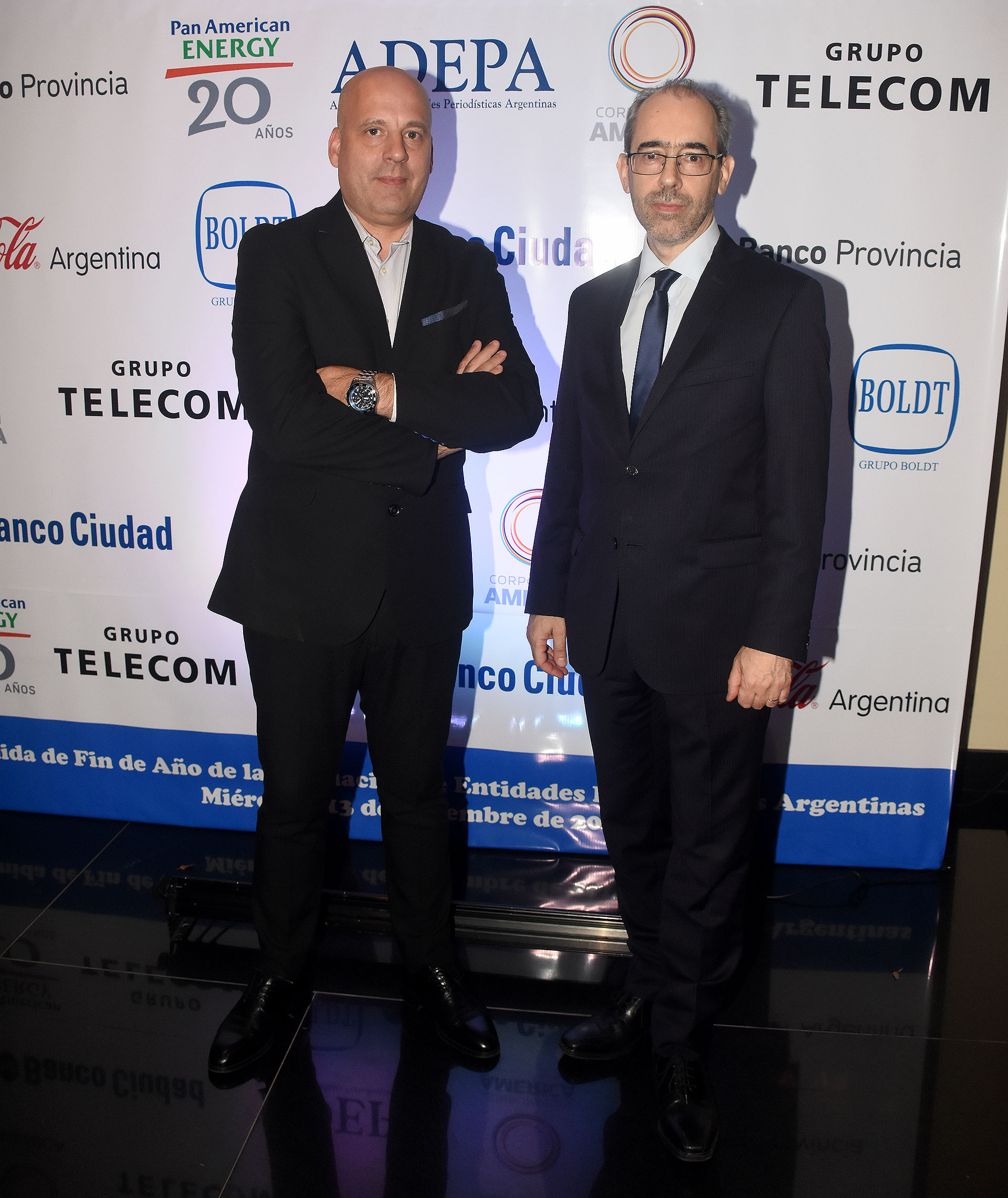 Gustavo Bruno, presidente de la Asociación Argentina de Editores de Revistas (AAER), y Gustavo González (Editorial Perfil)