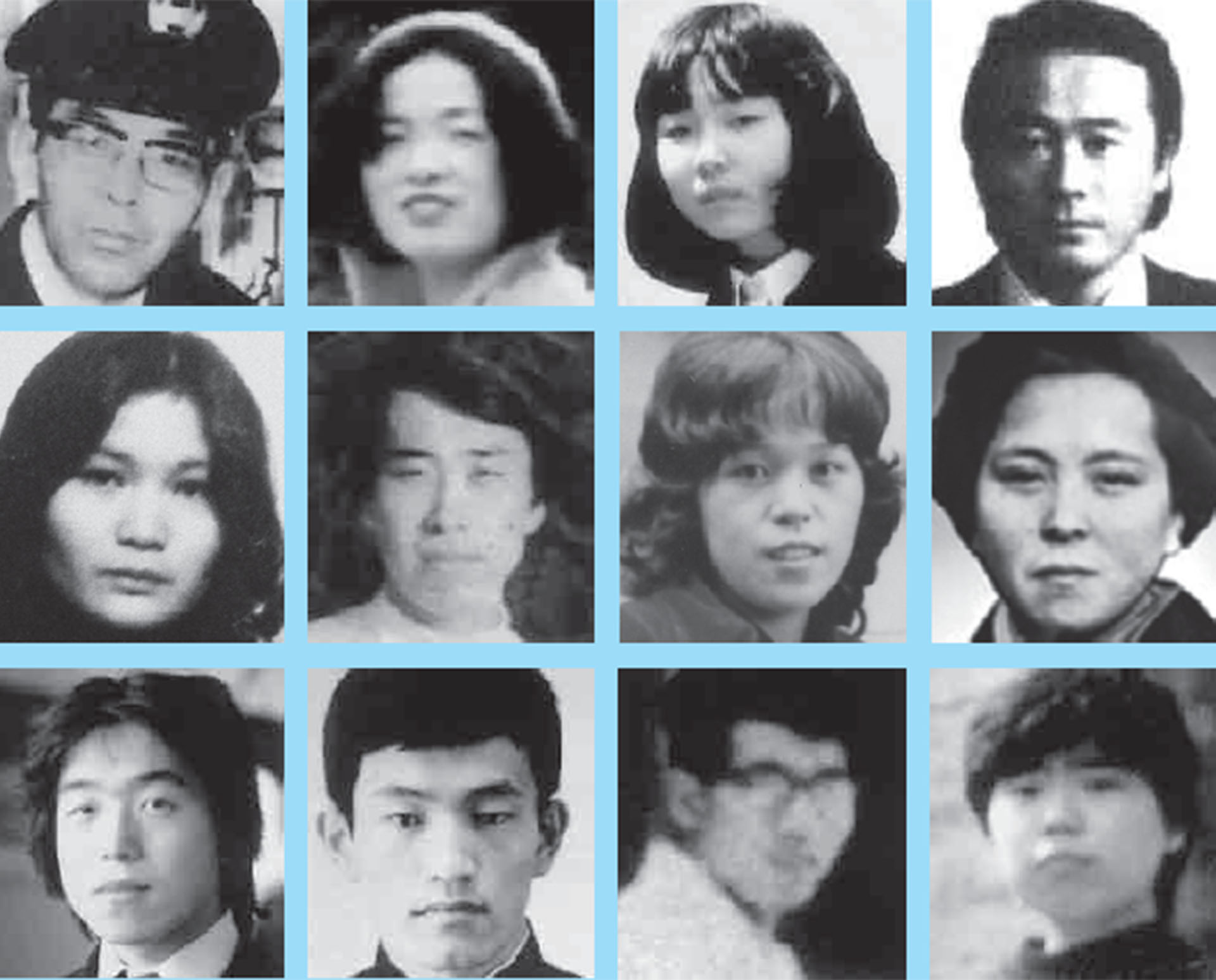 12 de las víctimas de los secuestros perpetrados por Corea del Norte durante la Guerra Fría
