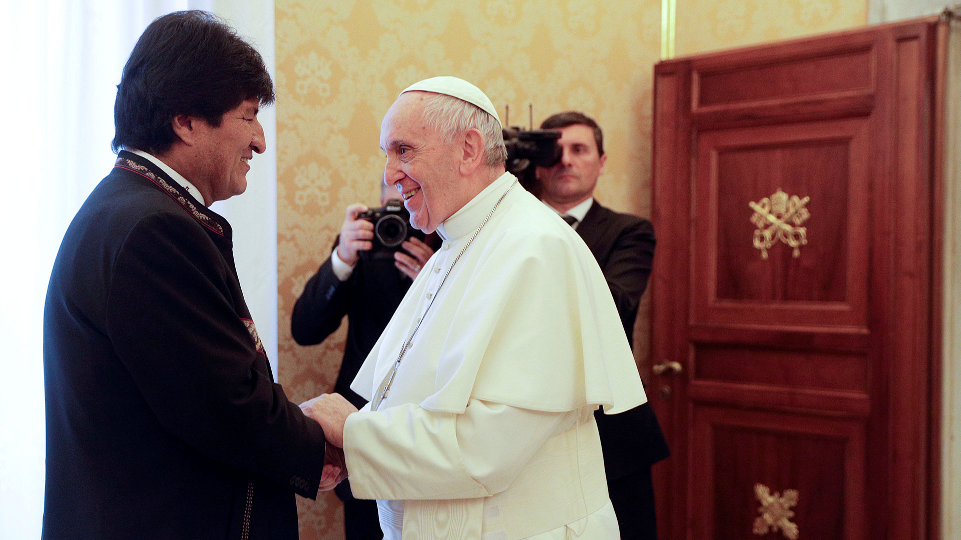 15 de diciembre de 2017. El papa Francisco recibió por quinta vez a Evo Morales en el Vaticano