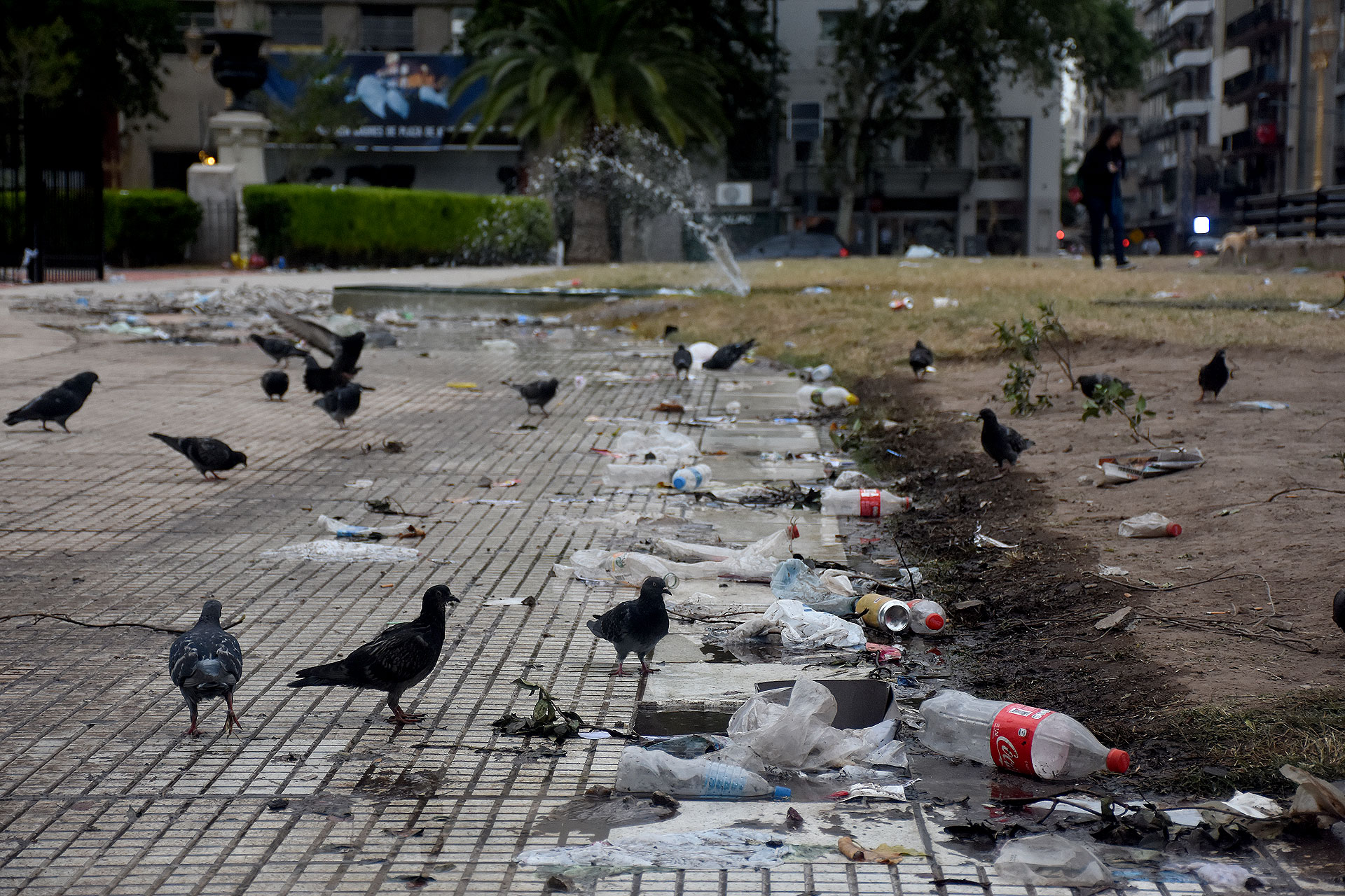Botellas, pedazos de baldosas, bombas molotov y hasta armas caseras sirvieron para atacar a los efectivos desplegados por la Policía de la Ciudad.