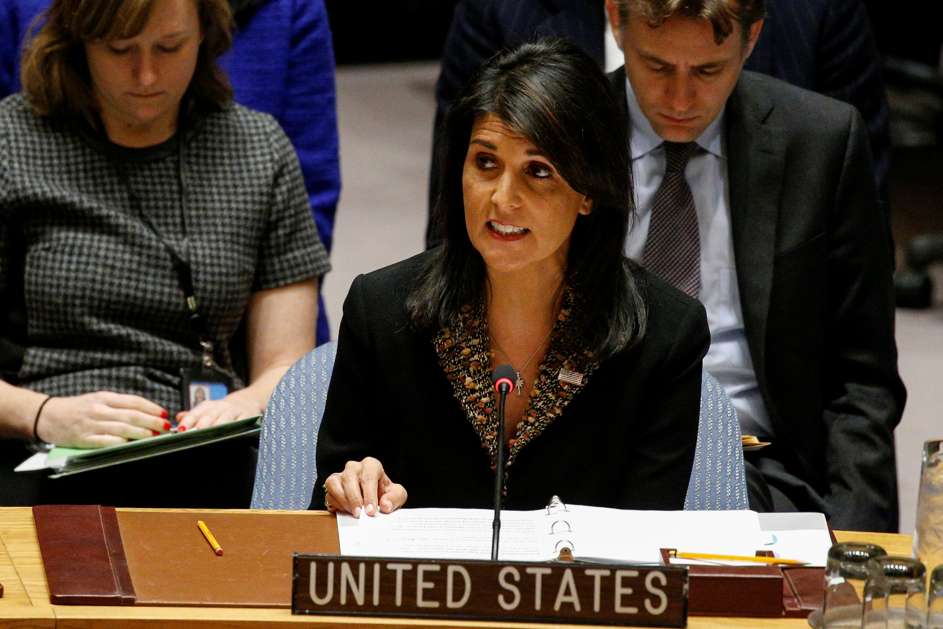 Nikki Haley, embajadora de EEUU en la ONU (REUTERS/Brendan McDermid)