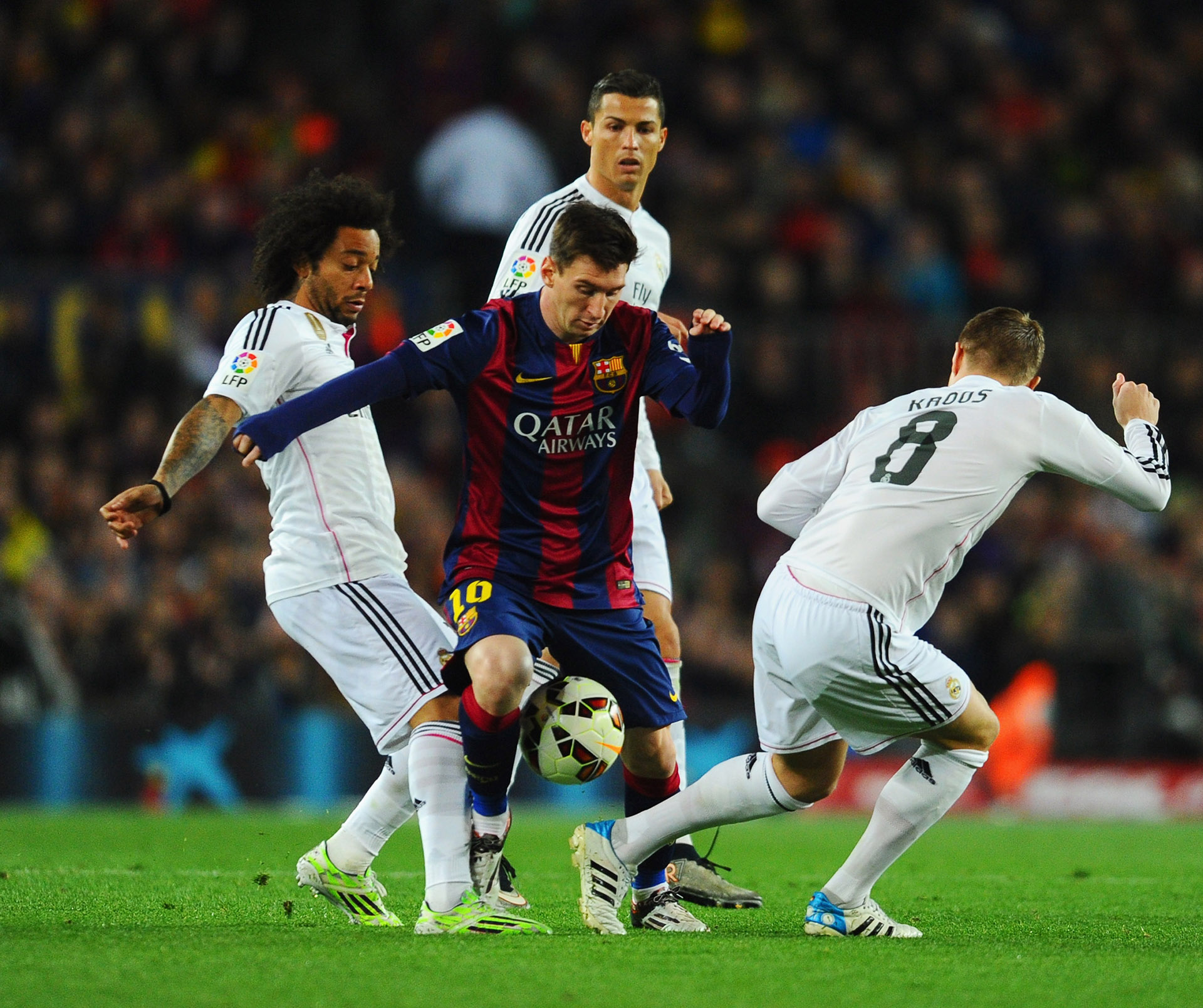 Barcelona: gritó Cristiano, pero ganó el Barça 2-1 por la liga 2014/2015 (Getty)