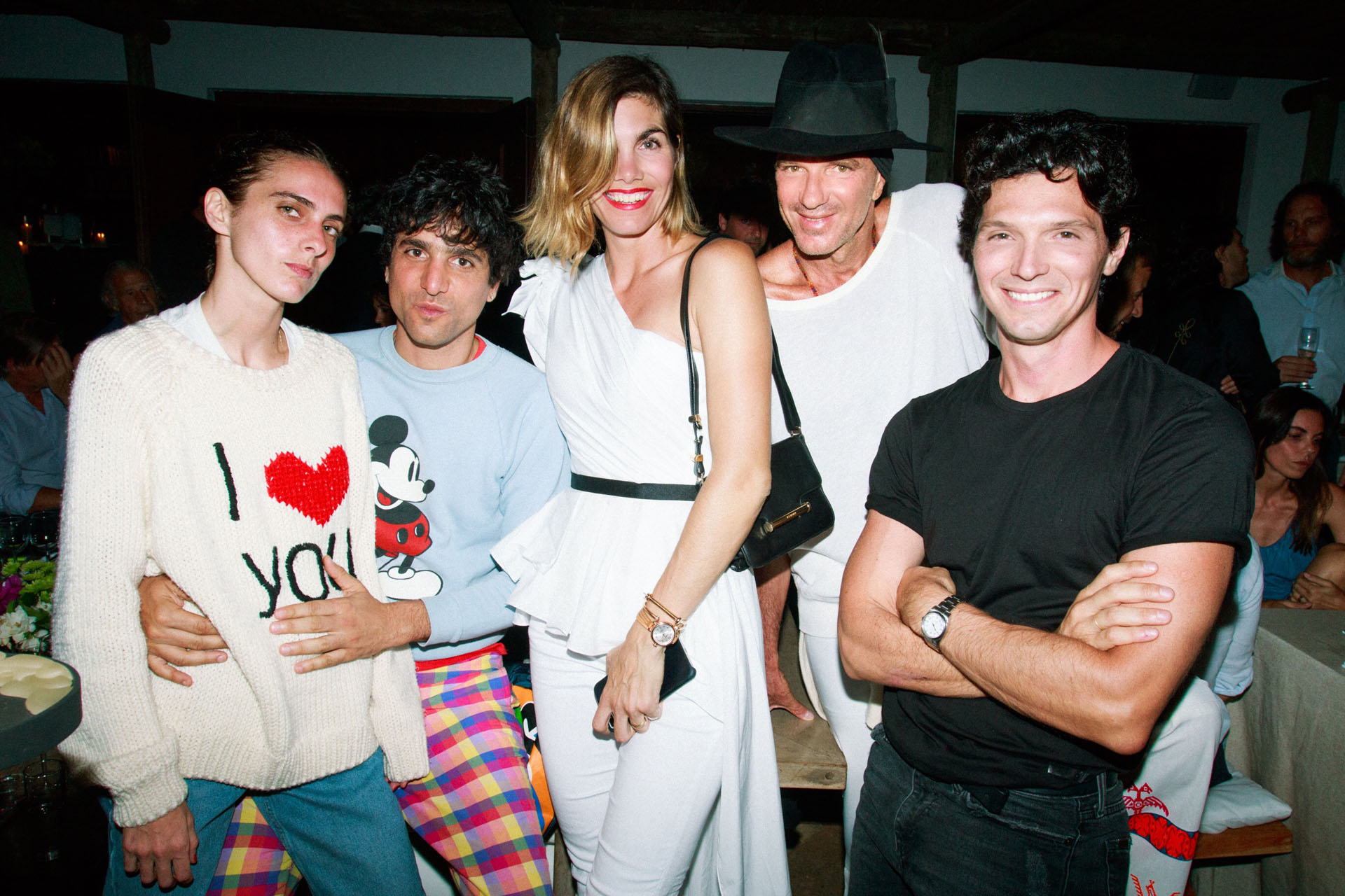 Sofía Malamute, Sebastián Faena, Delfina Blaquier, Alan Faena y Facundo Garayalde.