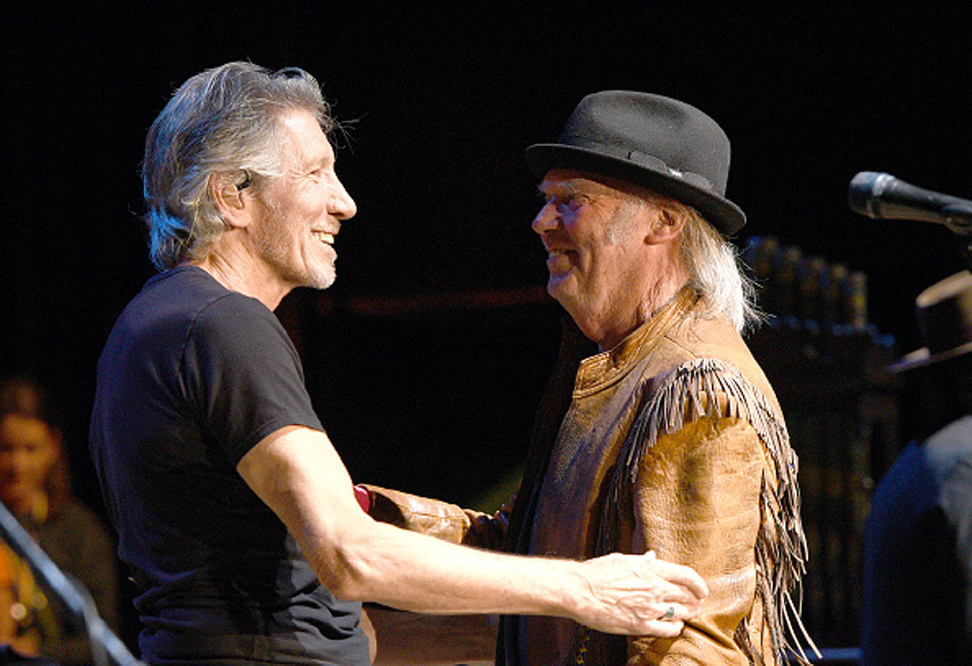 Junto a Roger Waters, en un concierto benéfico de 2016 (C Flanigan/FilmMagic)