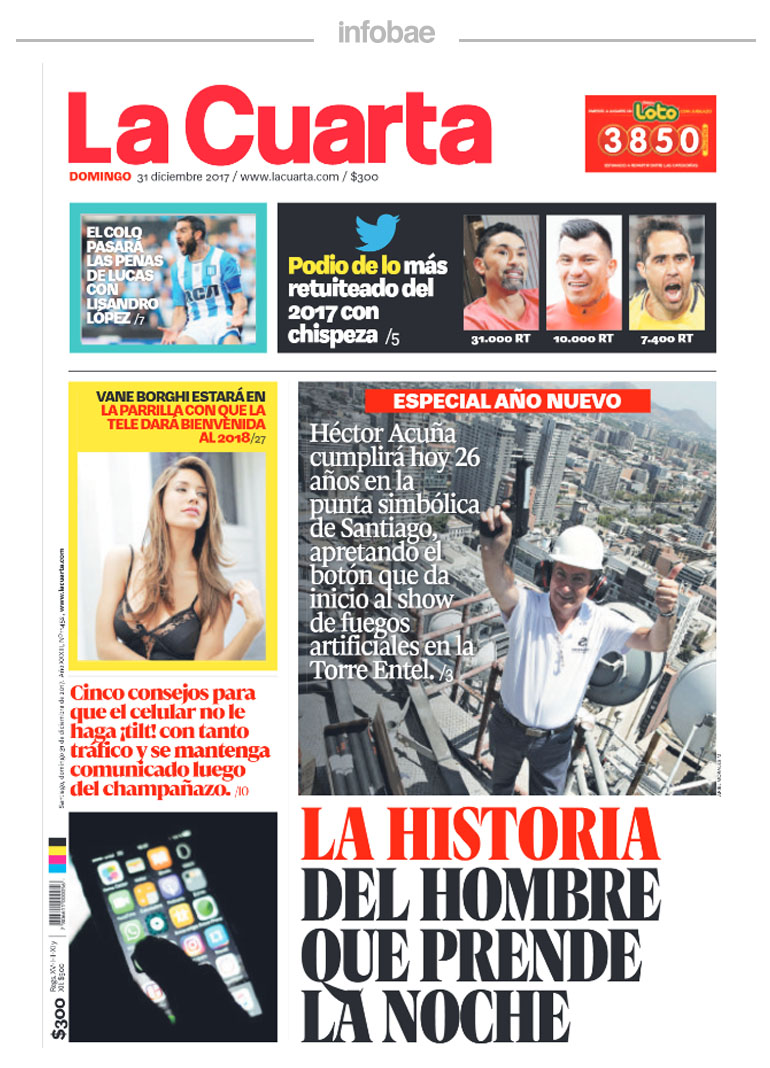La cuarta, Chile, 31 de diciembre de 2017 | FM Laser 103.5 - Tucumán La cuarta, Chile, 31 de diciembre de 2017 | FM Laser 103.5 - Tucumán