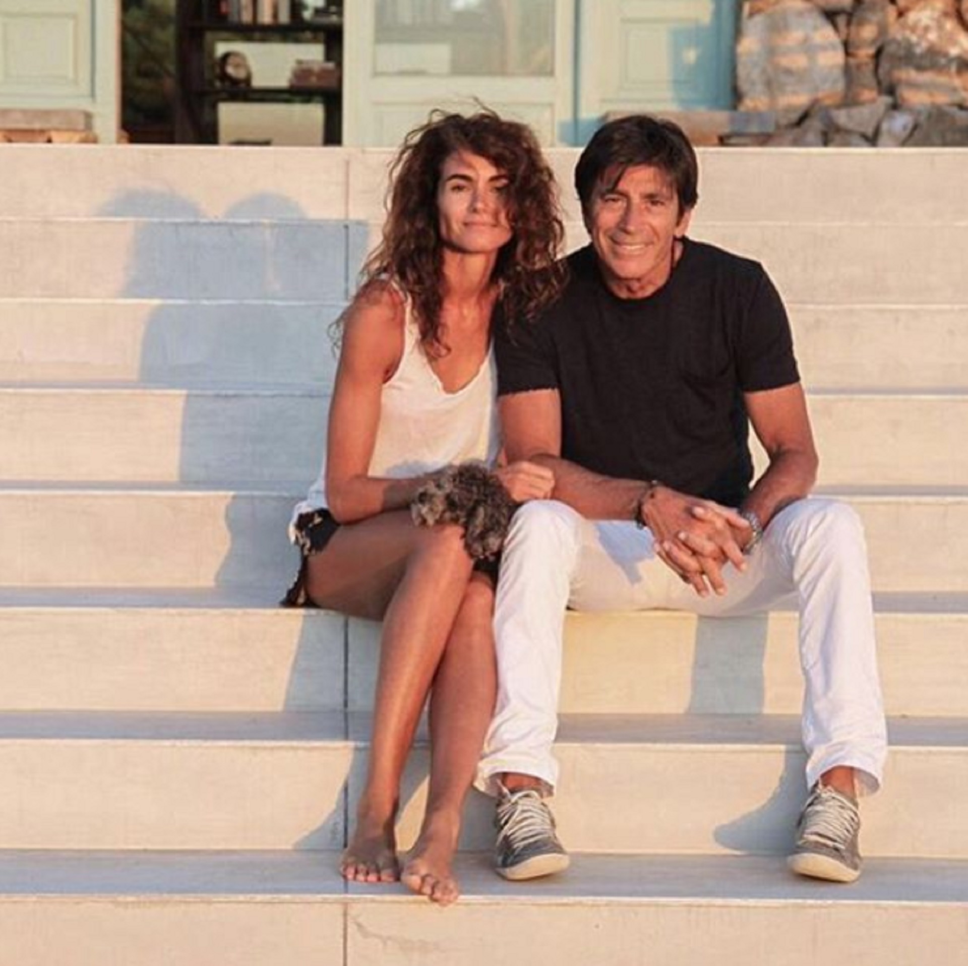 La pareja, en su casa de Punta del Este