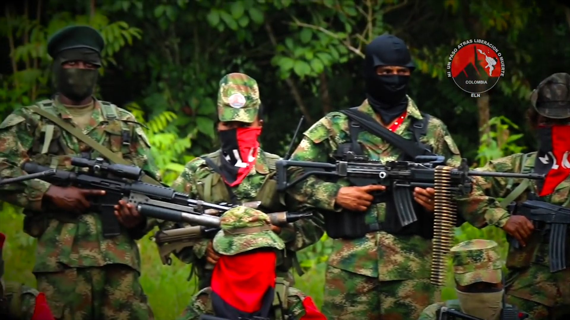 Guerrilleros del grupo terrorista ELN