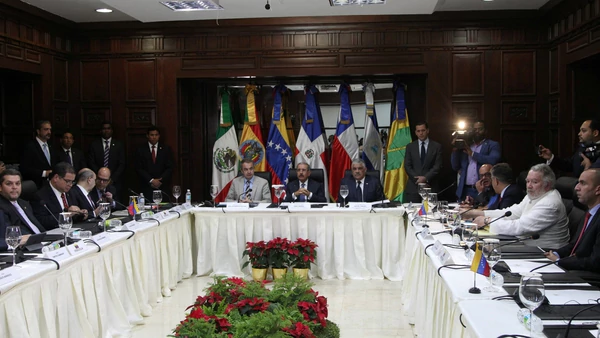 La mesa de diálogo entre el Gobierno de Venezuela y la oposición