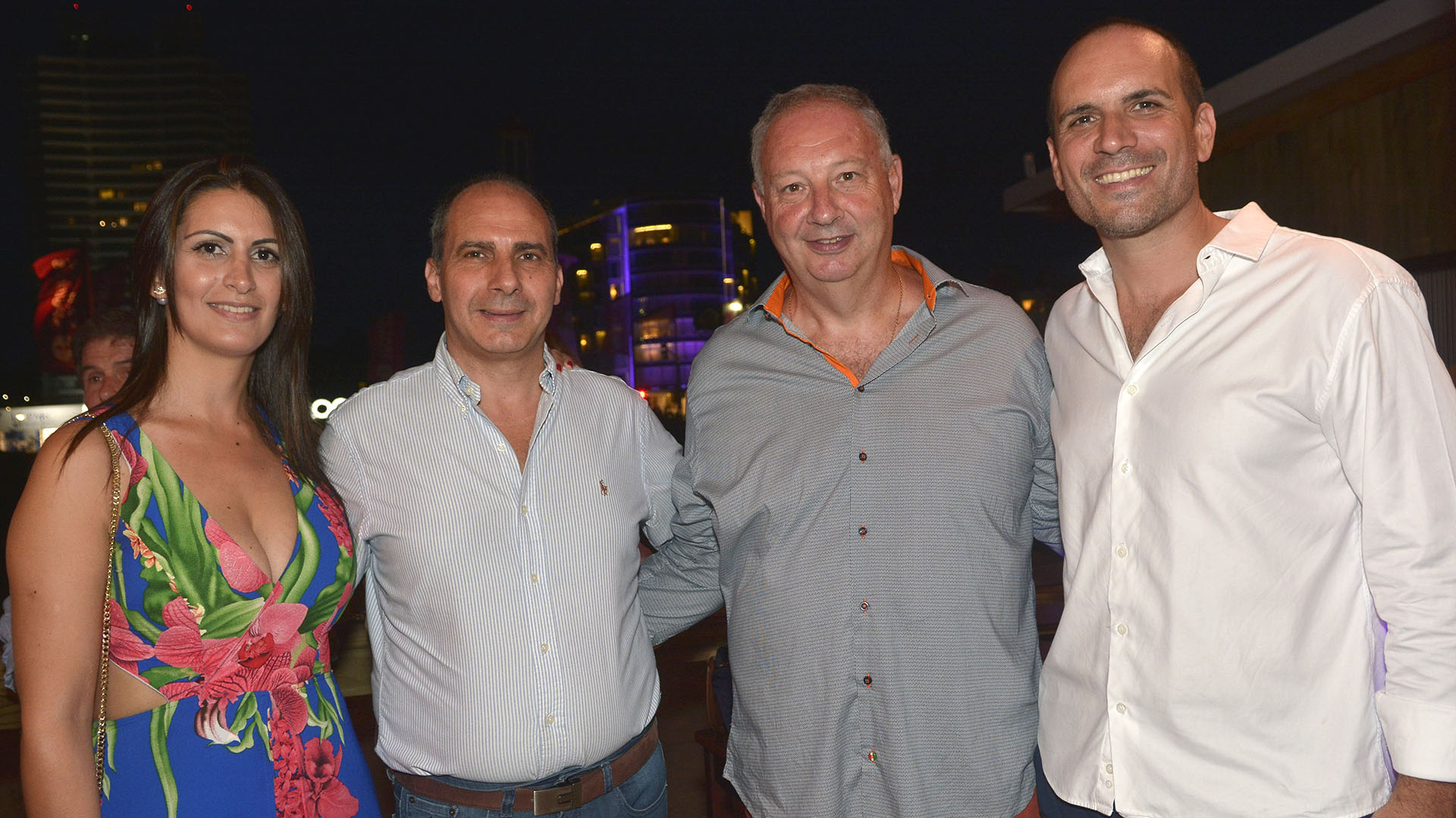 Senador Daniel Bianchi y Sra, Edgardo Bovo y Sebastian Trivero.