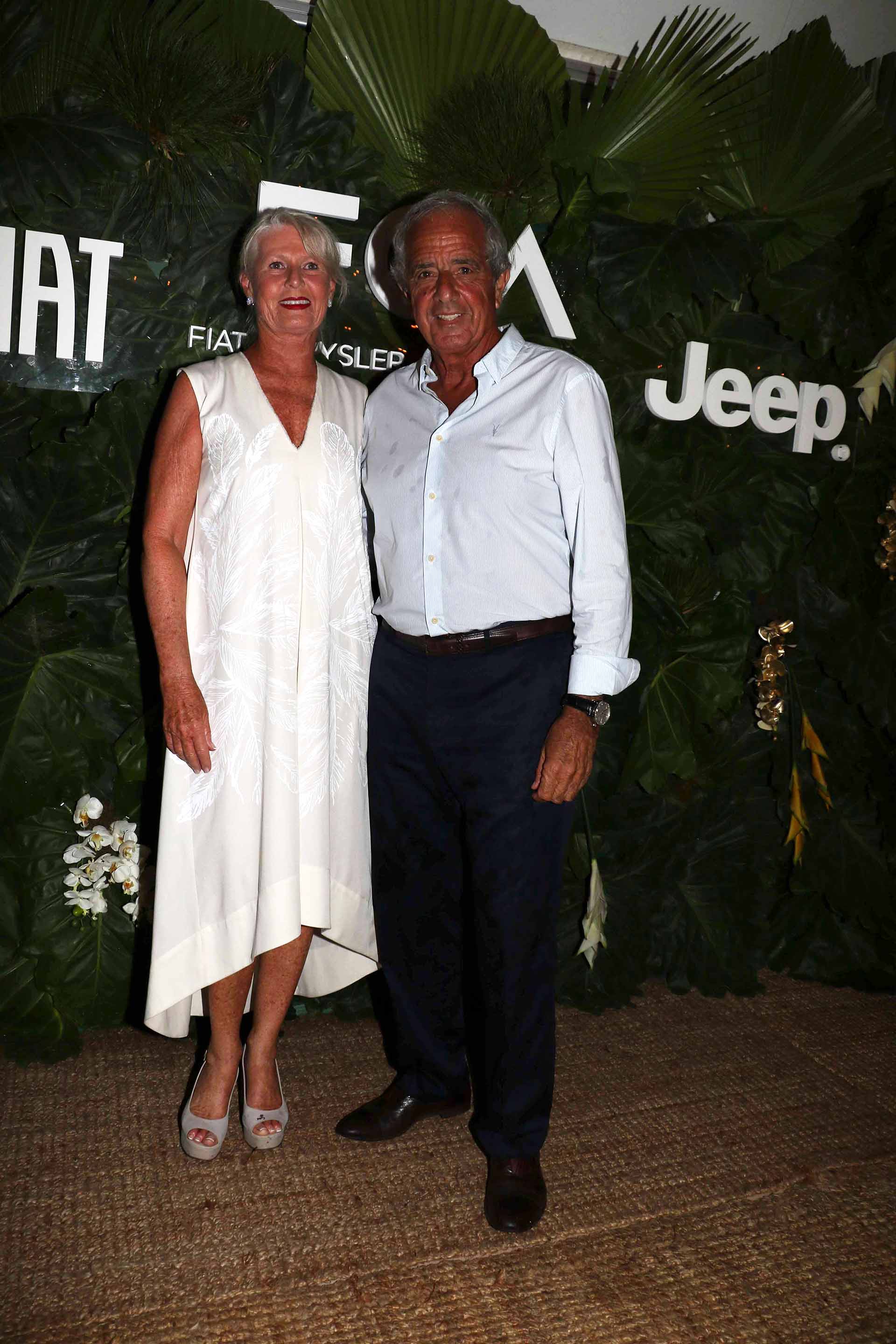 El presidente de River, Rodolfo D’Onofrio, y su mujer Patricia