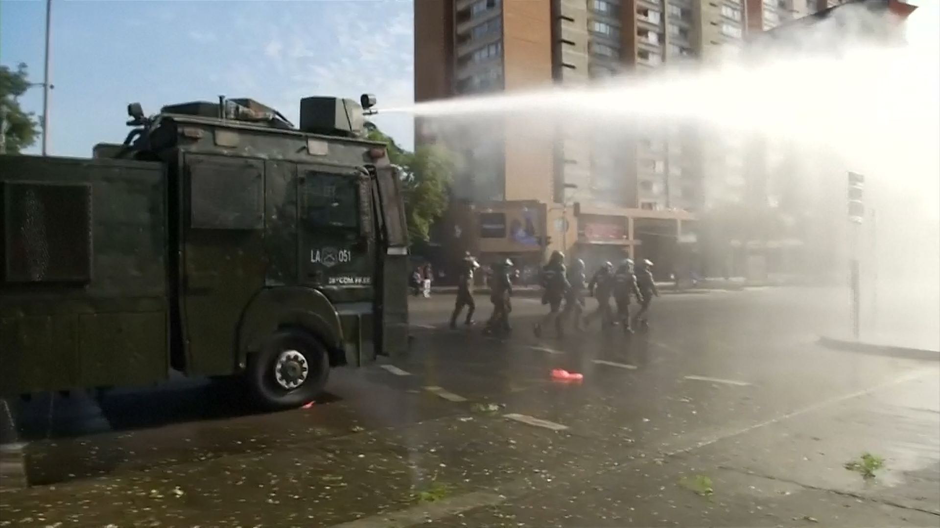 Hubo protestas en Santiago de Chile el martes, durante las actividades de Francisco en la ciudad
