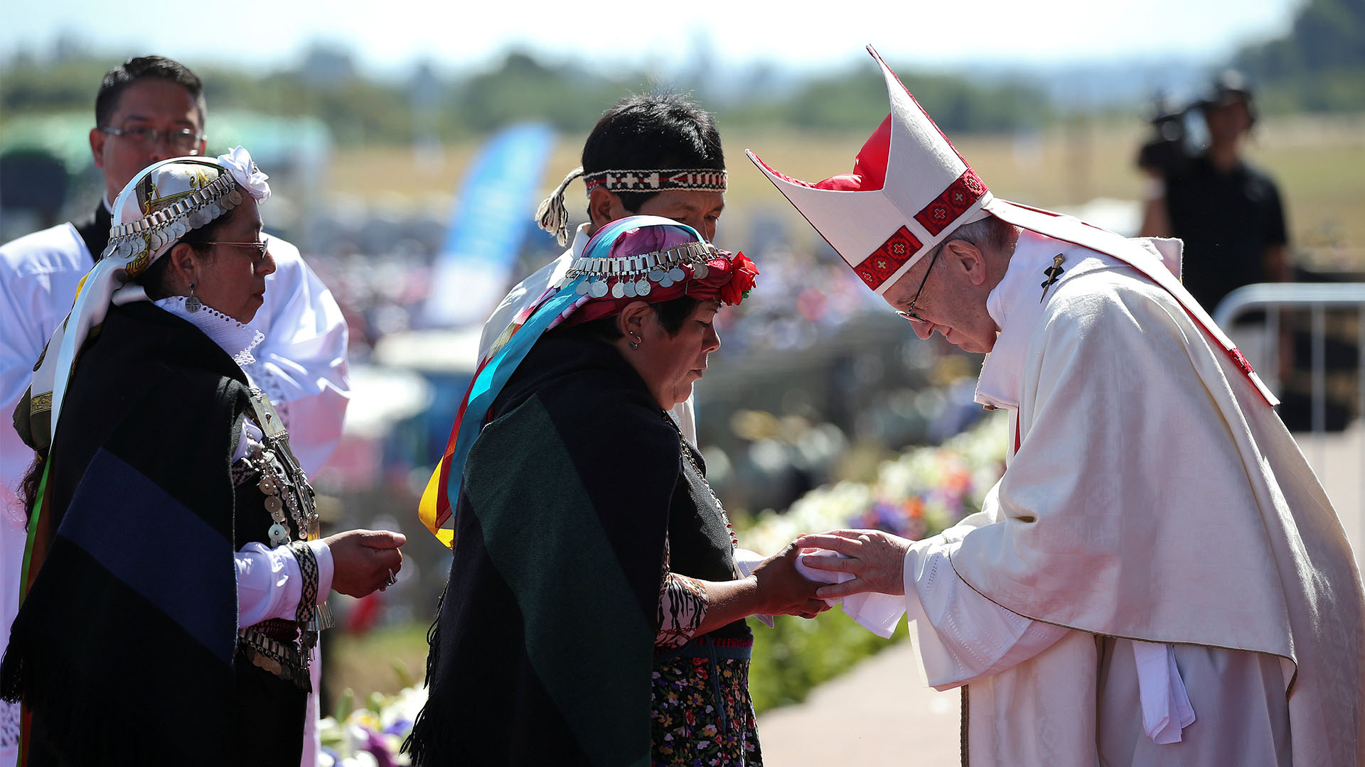 La comunidad mapuche recibió con esperanza la palabra del Sumo Pontífice (Reuters)