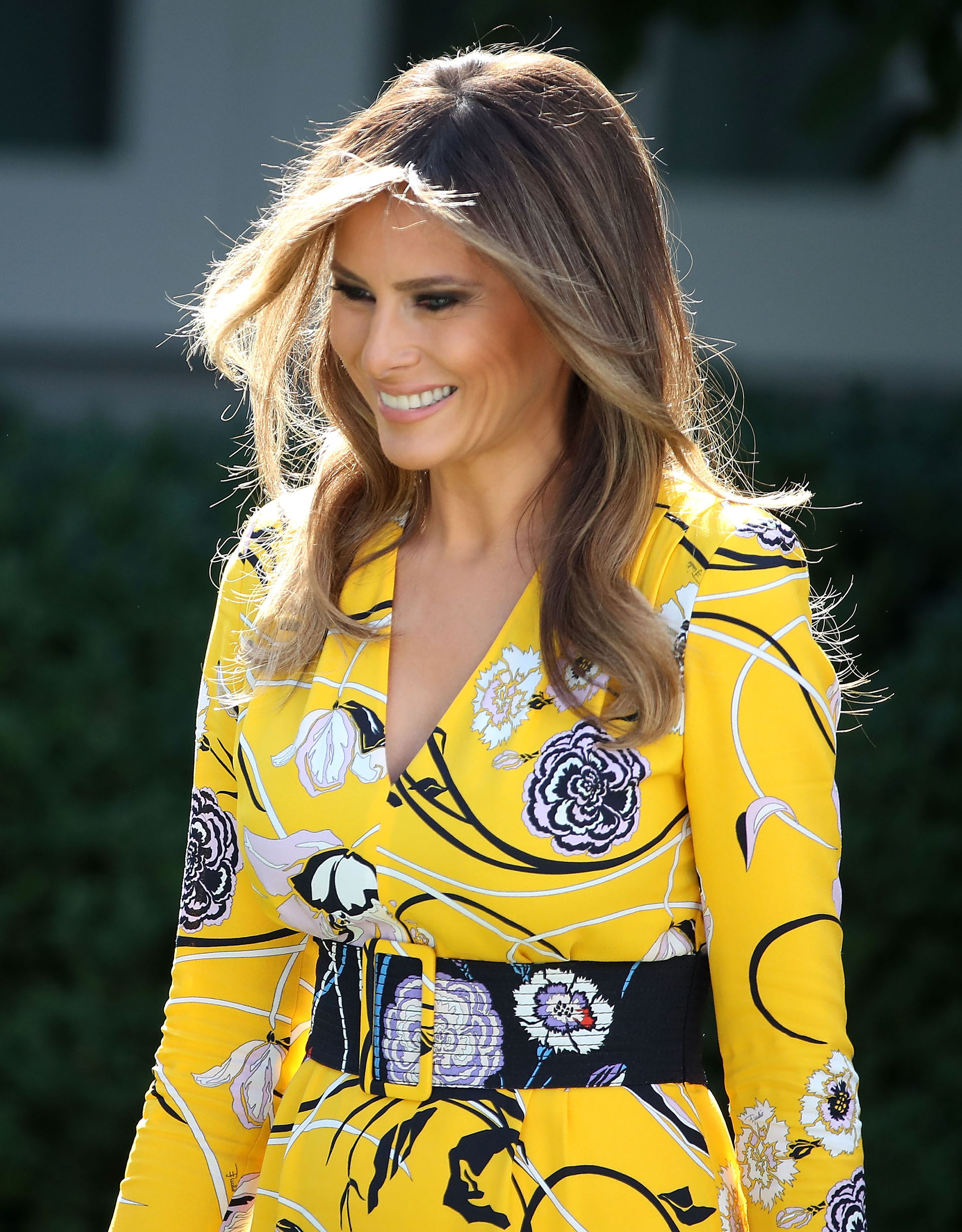 Prefiere los tonos claros y sin estampas, pero con este diseño del italiano Emilio Pucci se animó a sumar tendencias