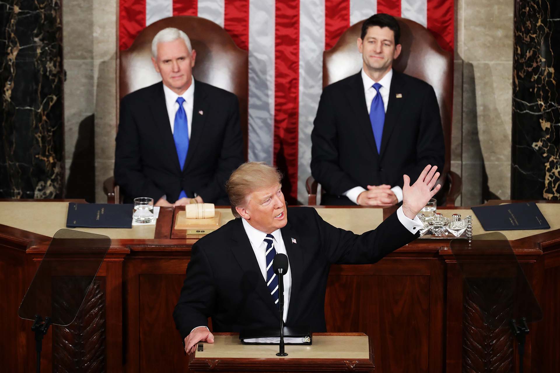 28/2/2017 Donald Trump habla en una sesión conjunta de ambas cámaras del Congreso