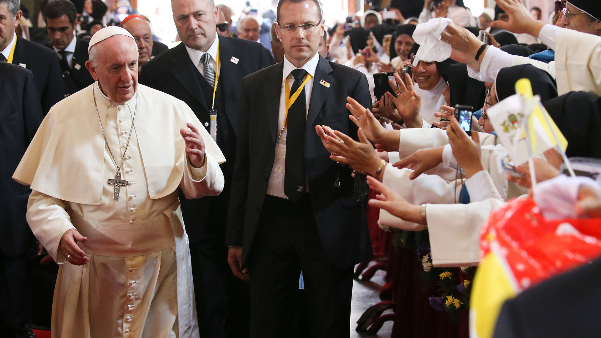 El papa Francisco, en Lima