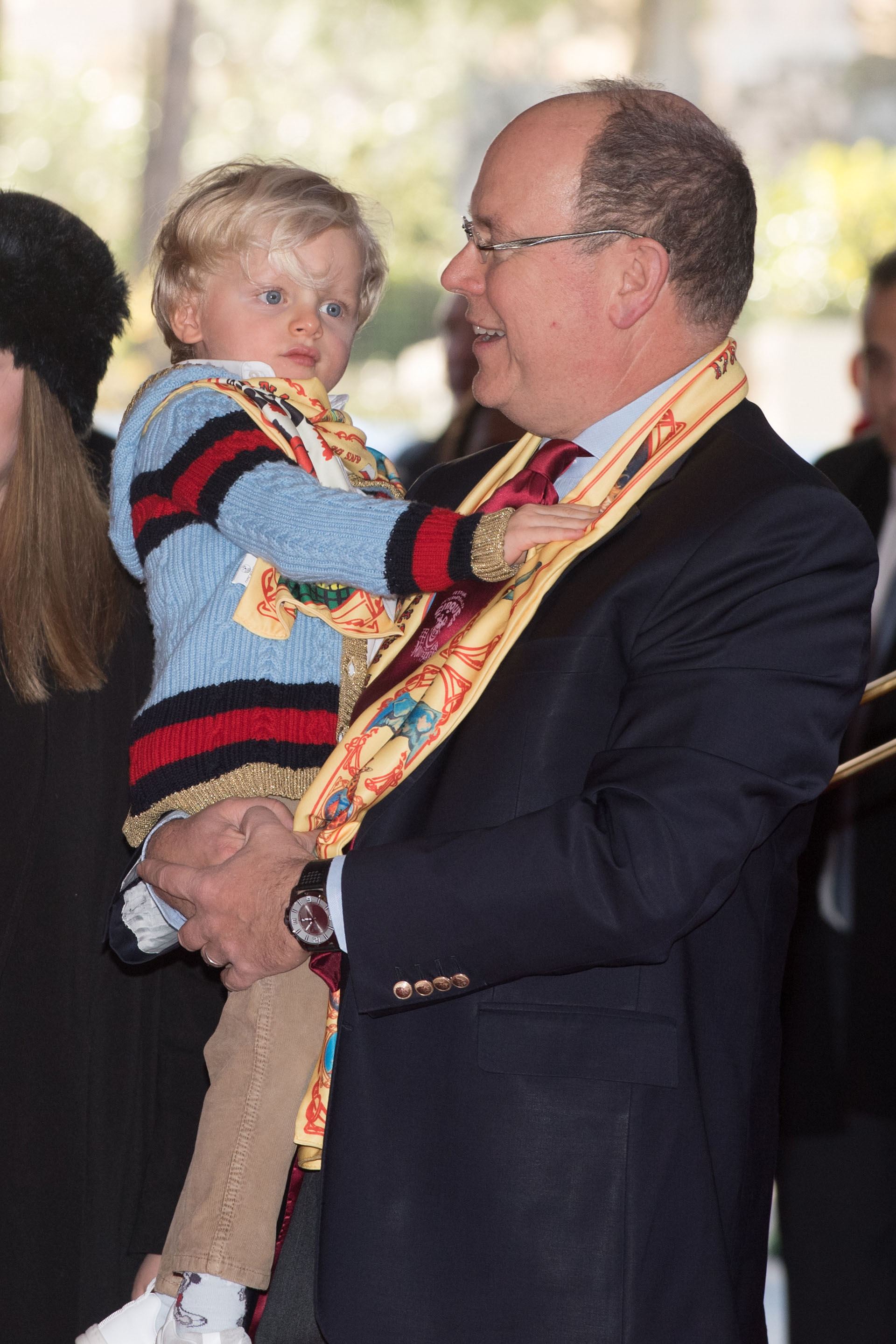 Alberto de Mónaco junto a su hijo Jacques, el futuro sucesor al trono