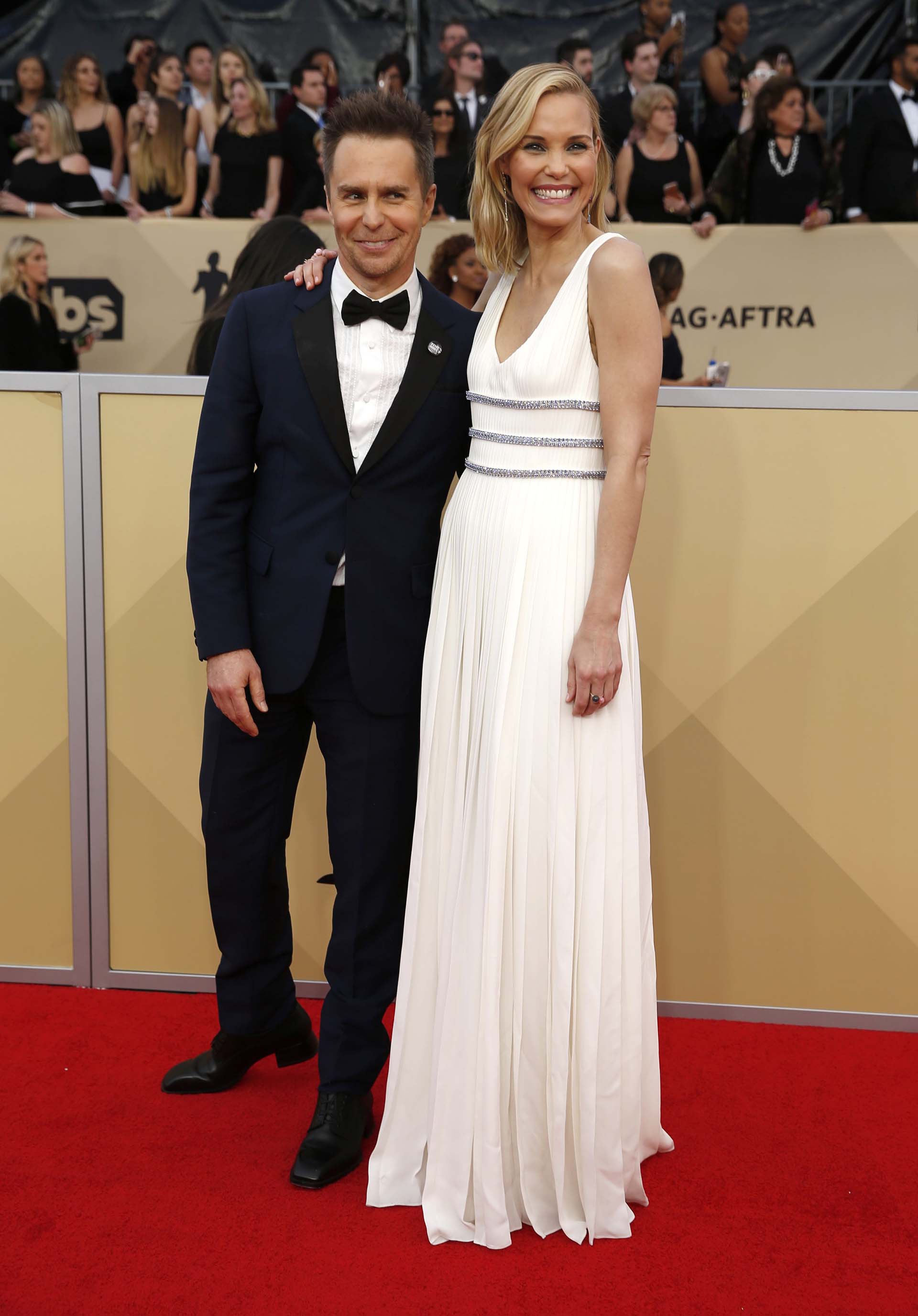 Sam Rockwell y Leslie Bibb (REUTERS/Monica Almeida)