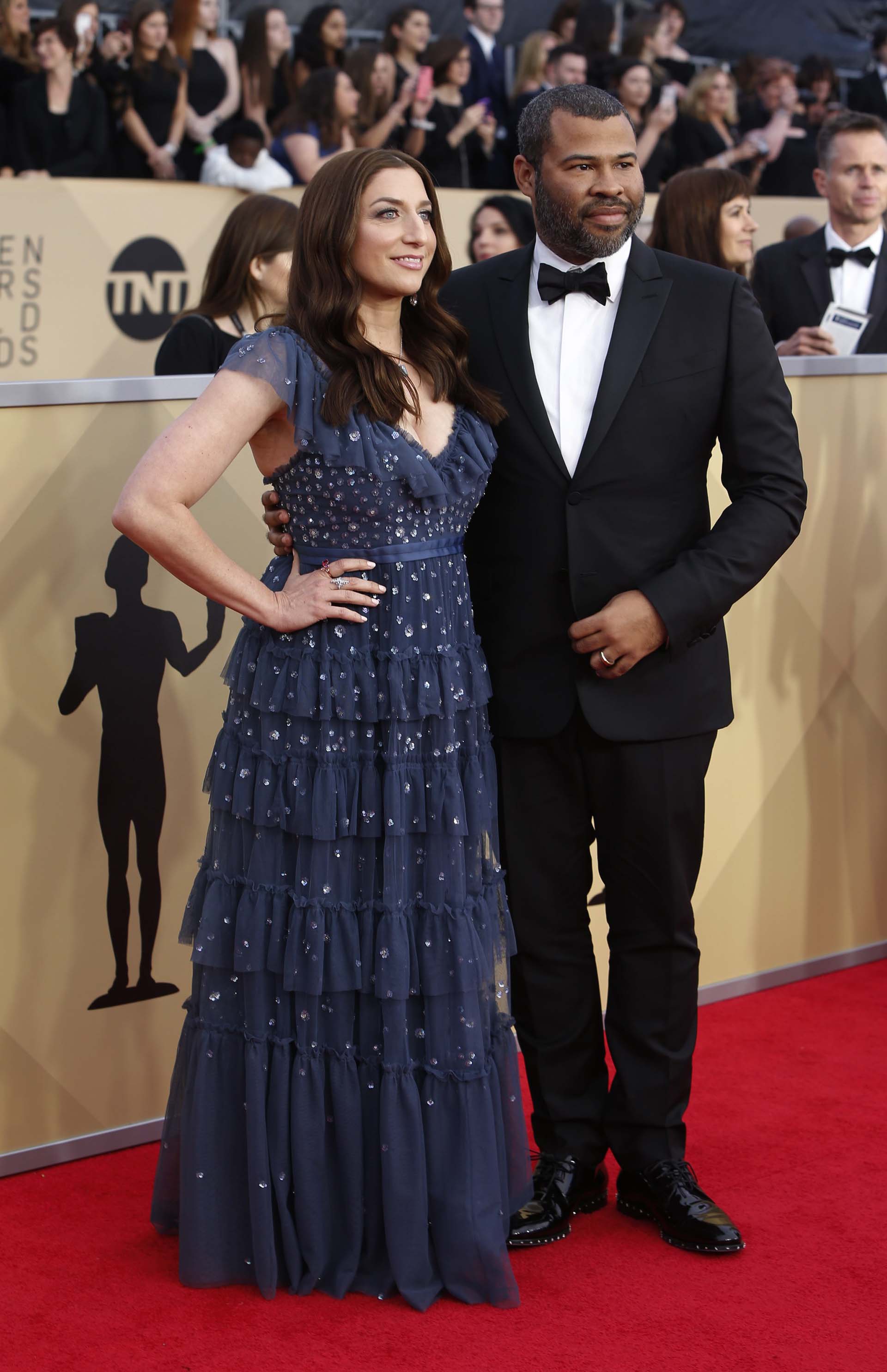 Chelsea Peretti y Jordan Peele (REUTERS/Monica Almeida)