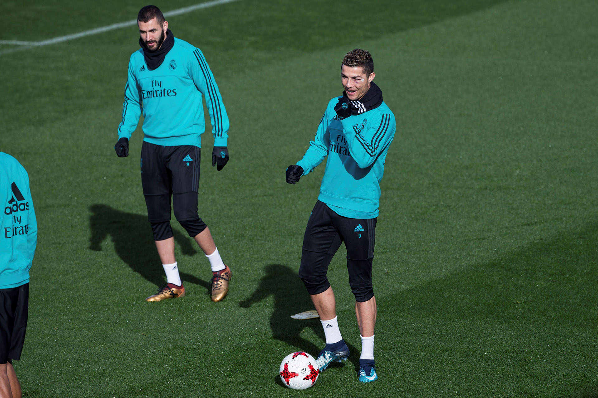 Ronaldo ya había entrenado el lunes, pero la práctica había sido a puertas cerradas