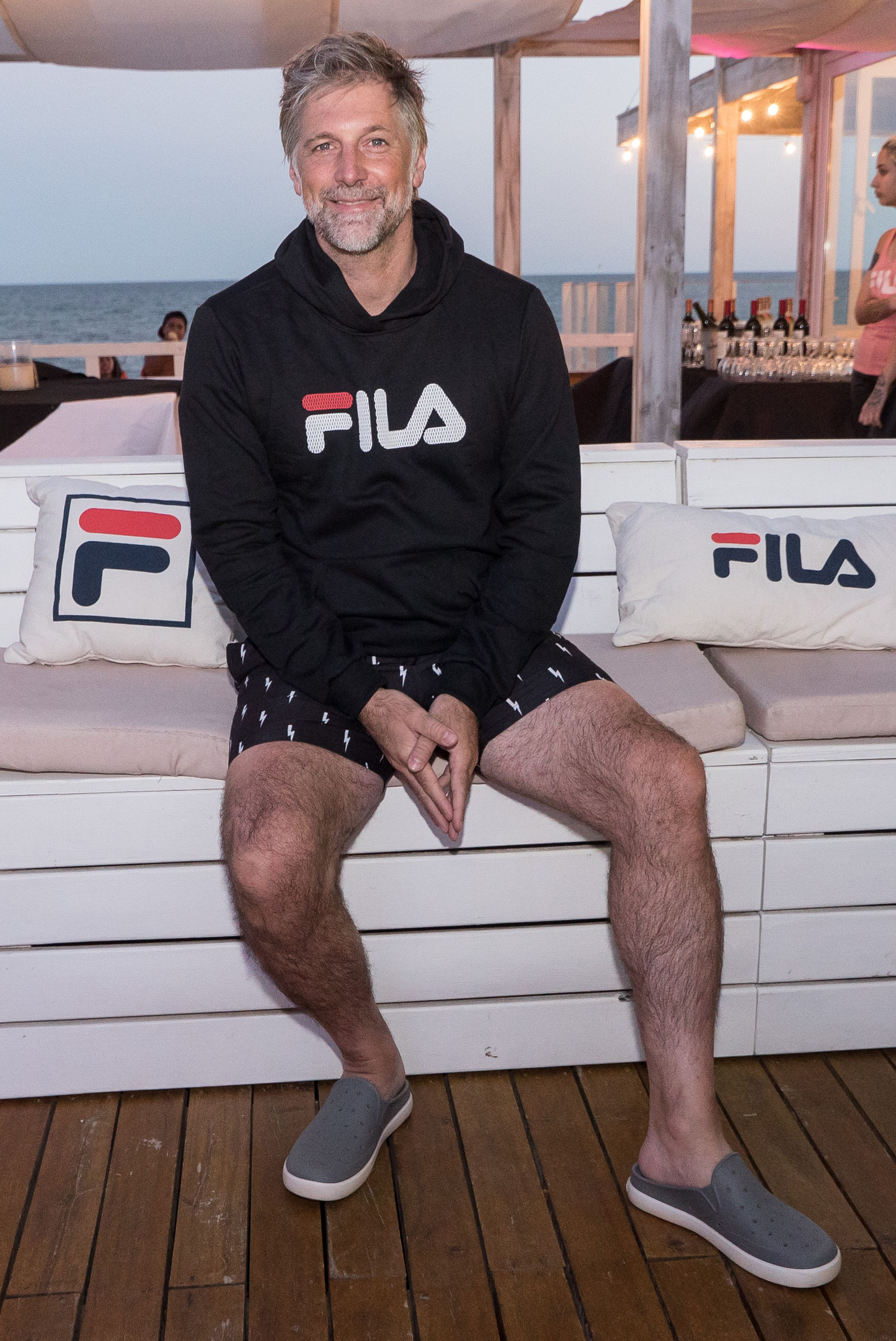 Fila celebró su tradicional after beach, junto a las celebridades fitness que acompañan a la marca deportiva. En la foto, Horacio Cabak