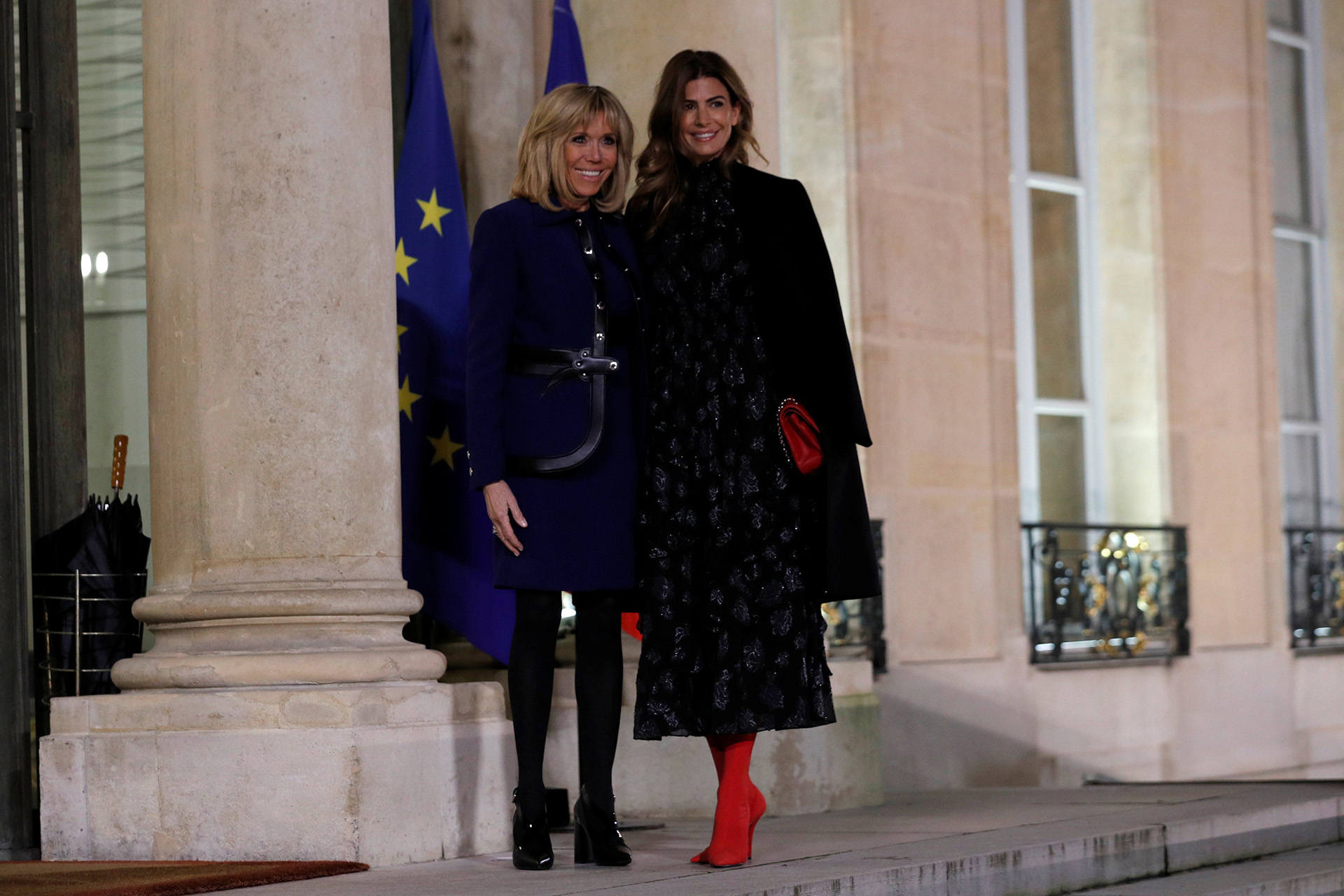 Brigitte Macron recibe a Juliana Awada en el Palacio Eliceo (Fotos: Presidencia y Reuters)