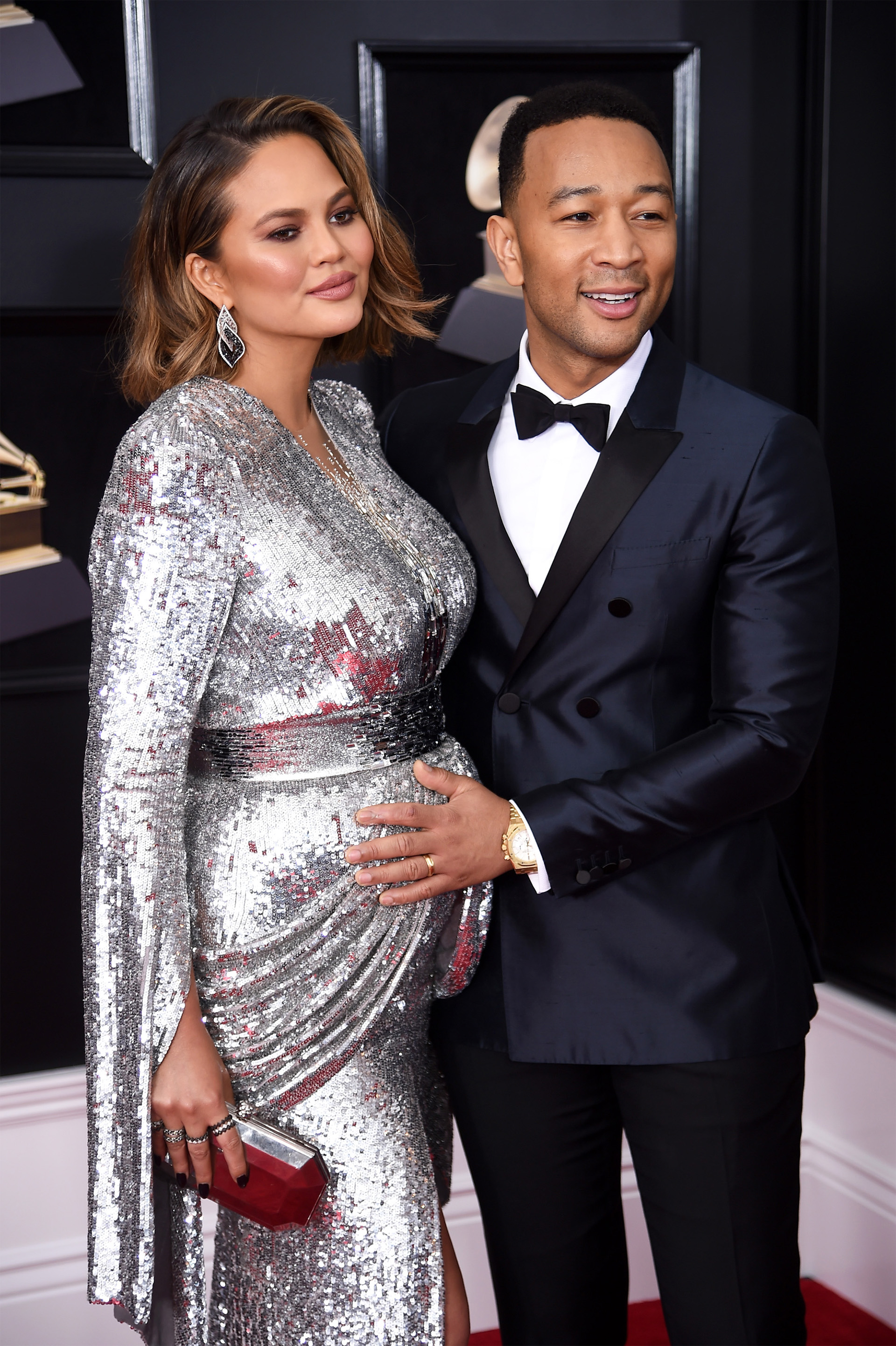 Chrissy Teigen y John Legend (Dimitrios Kambouris/Getty Images para NARAS)